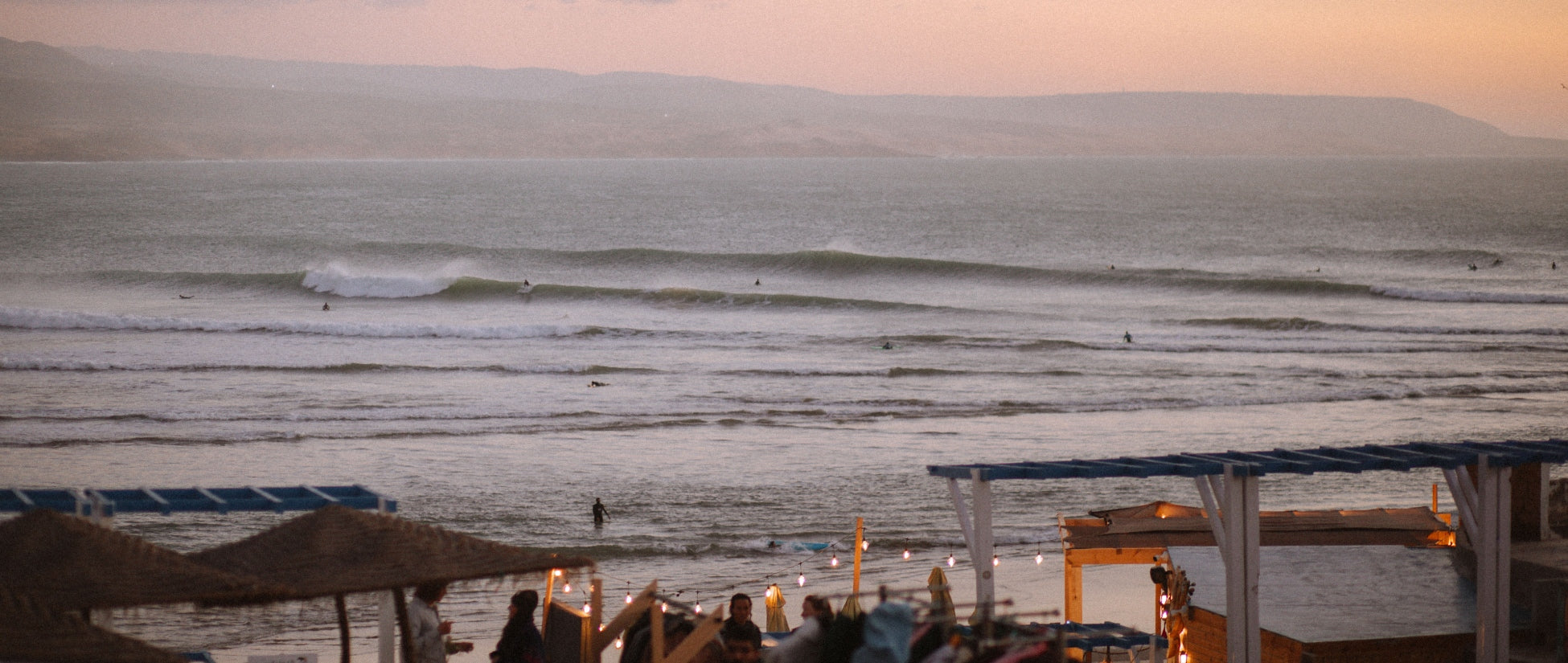 A Moroccan sunset surf session