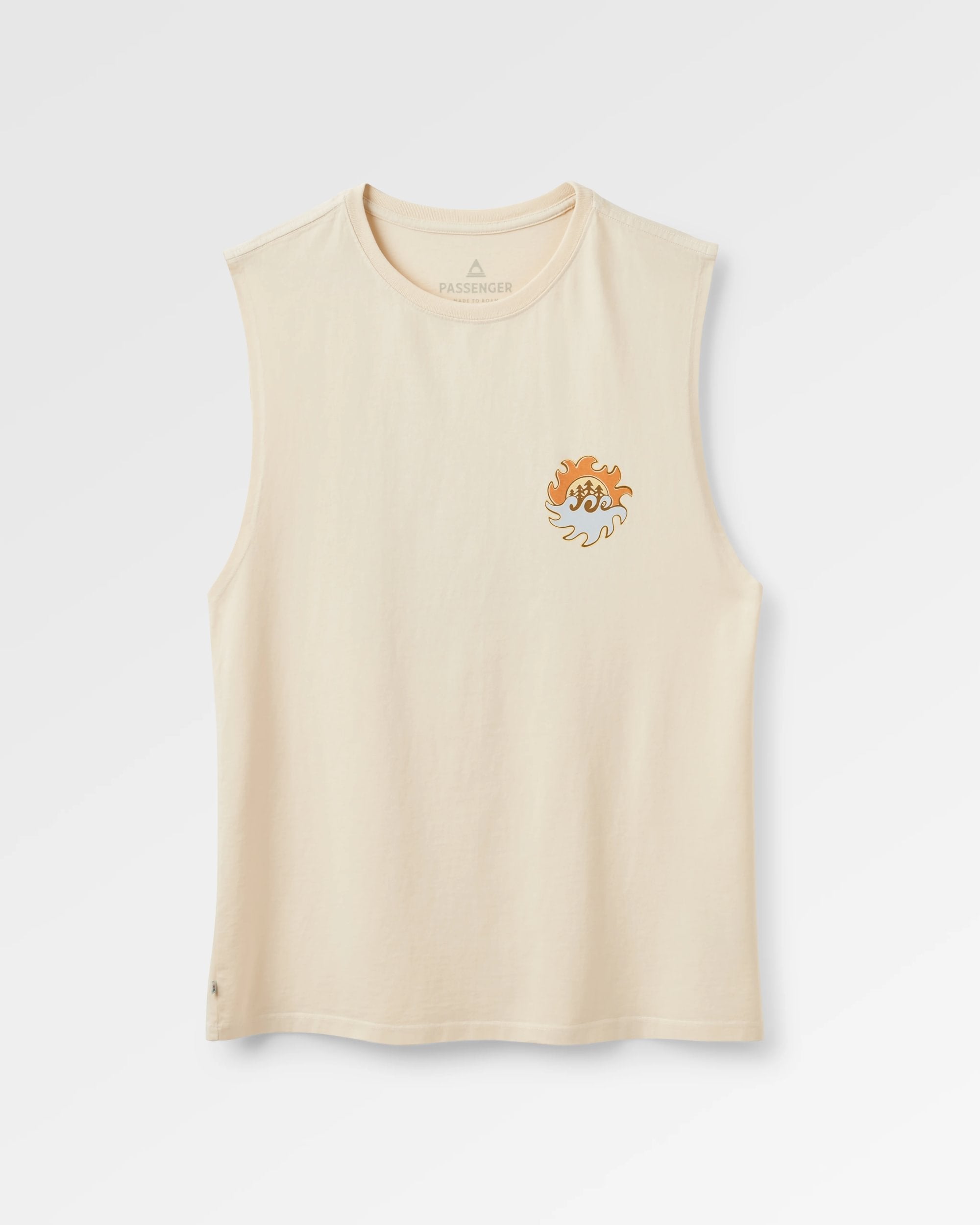 Dune Men's Recycled Cotton Vest - Birch - Flatlay