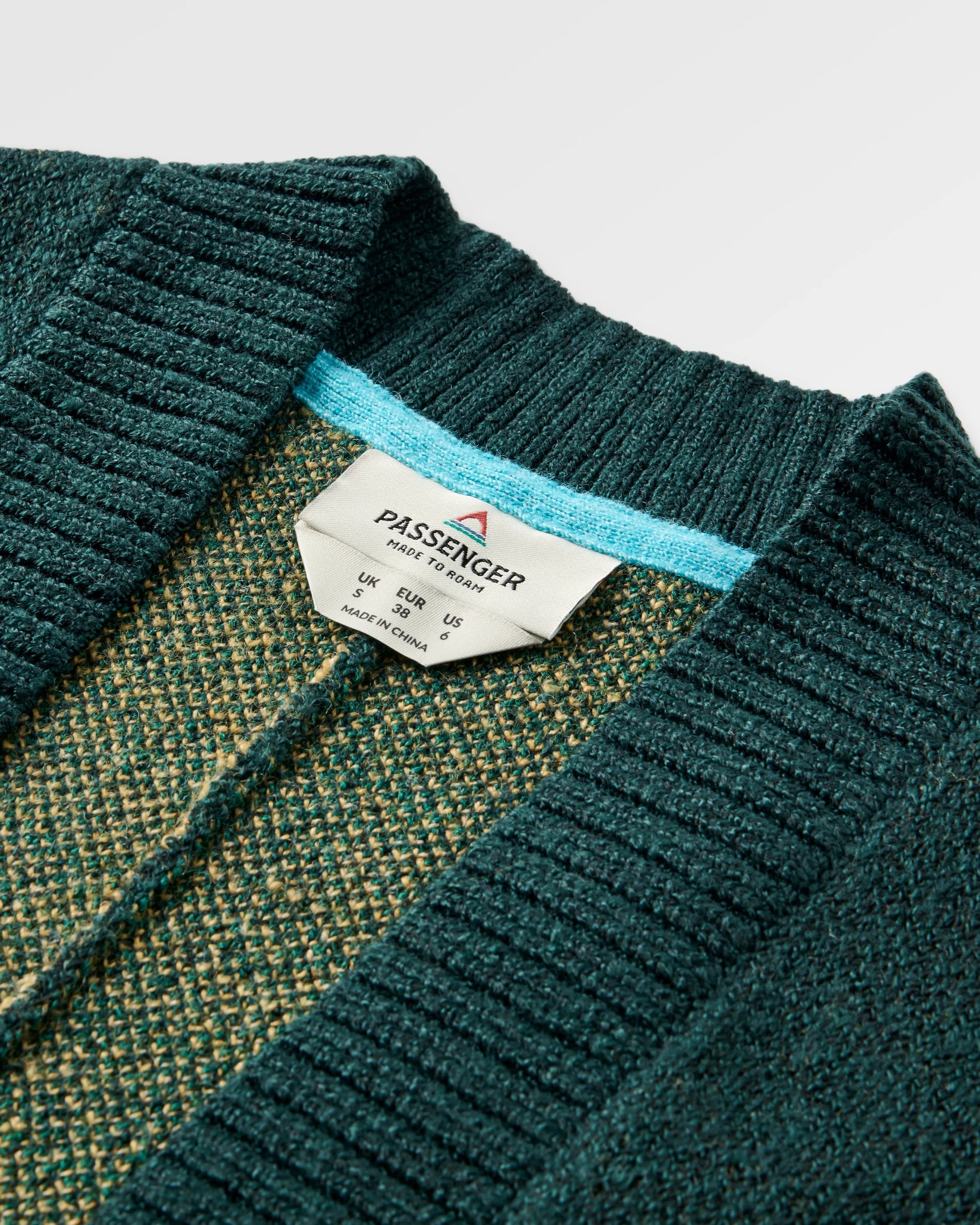 Scenic Recycled Long Knitted Cardigan - Scenic Dark Fern - Flatlay