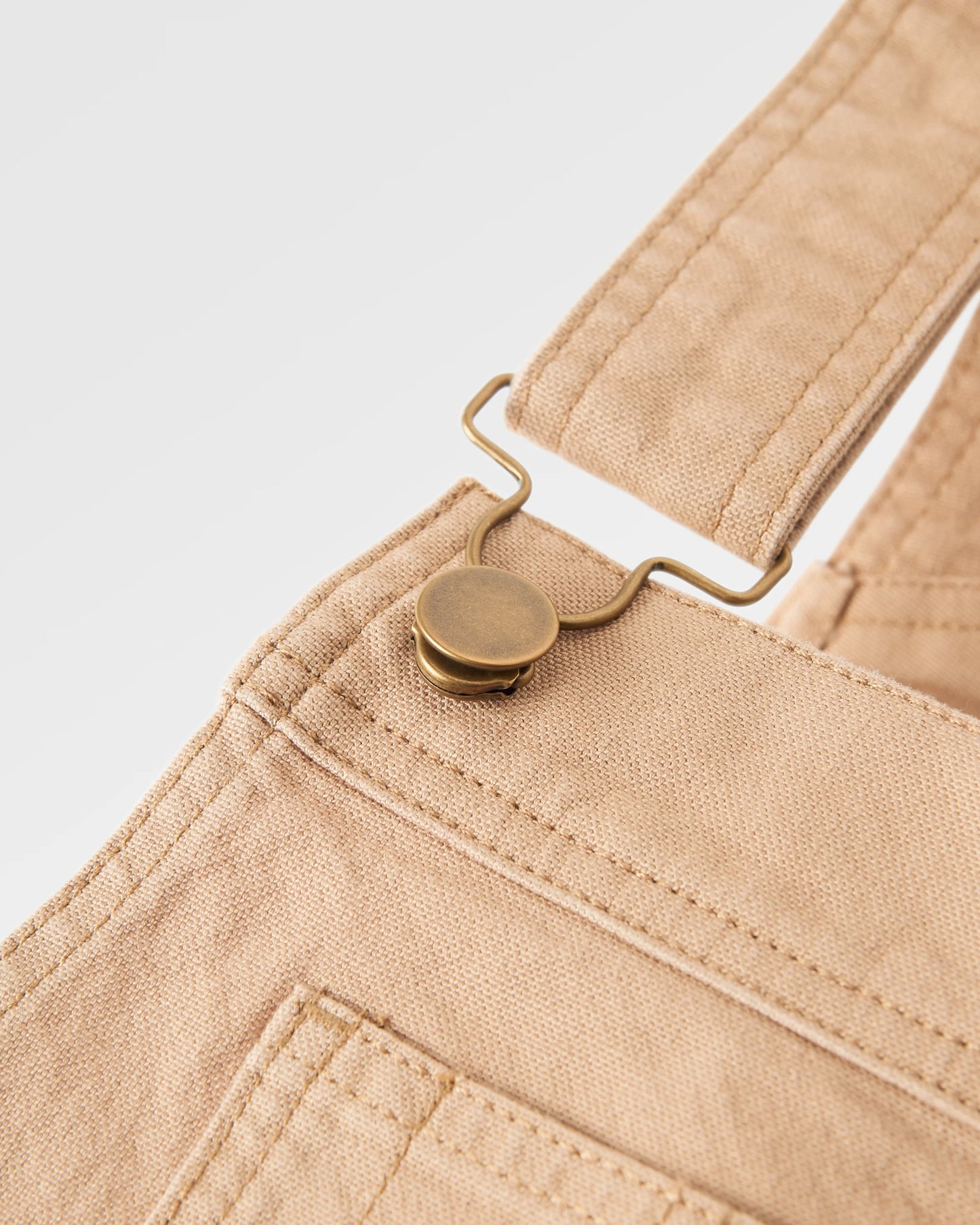 Vantage 2.0 Organic Cotton Dungaree - Biscuit - Flatlay