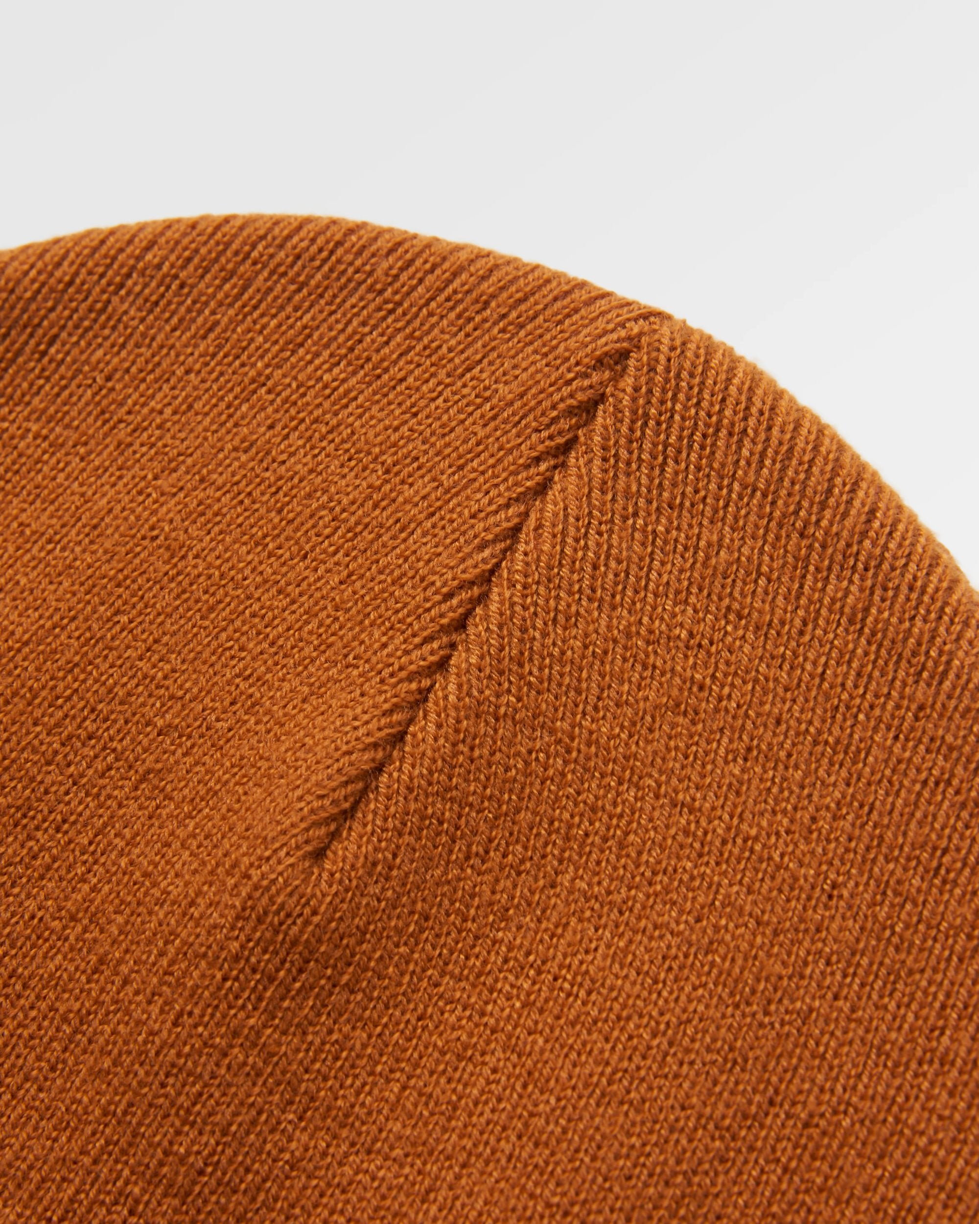 Core Recycled High-Top Beanie - Retro Orange - Flatlay