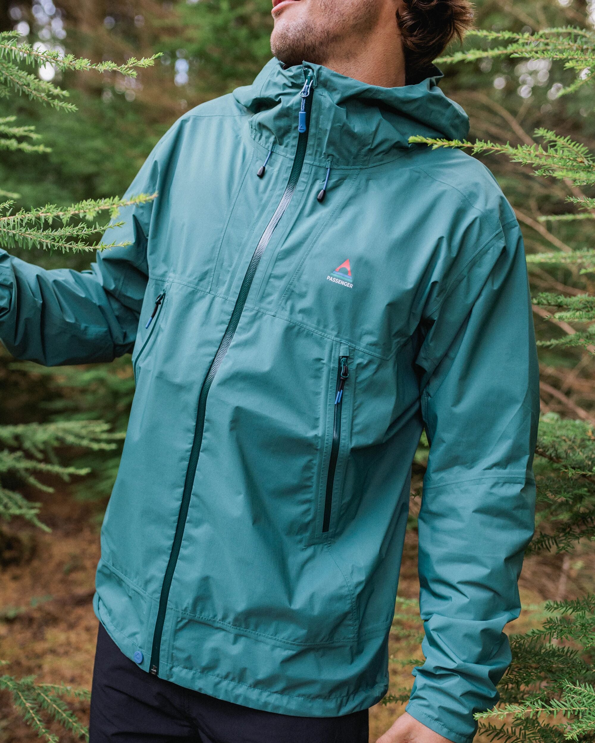 Trailscape Light Men's Recycled Waterproof Jacket - Deep Ocean - Lifestyle