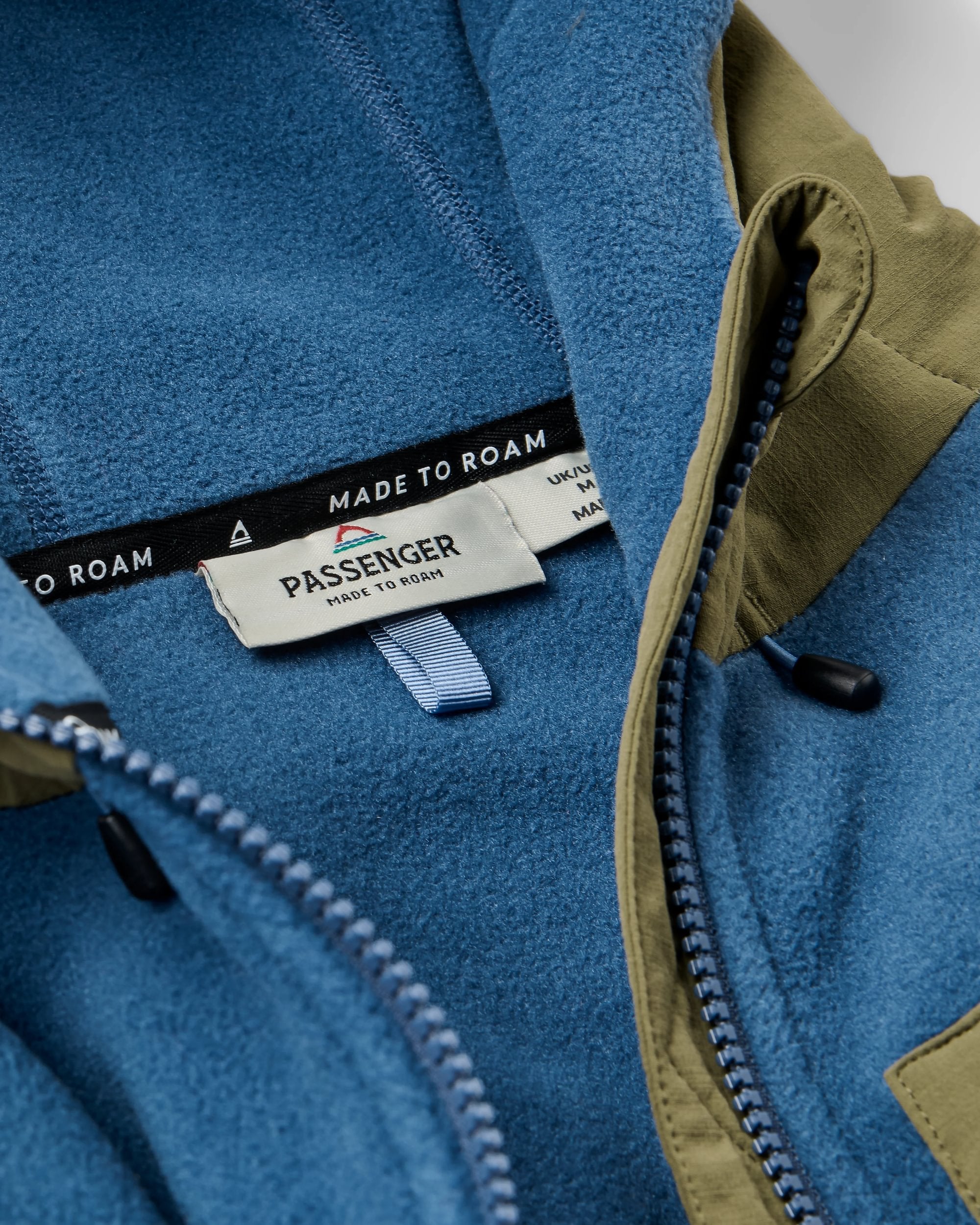 Sierrascape Men's Recycled Polartec® Fleece Hoodie - Dark Denim - Flatlay