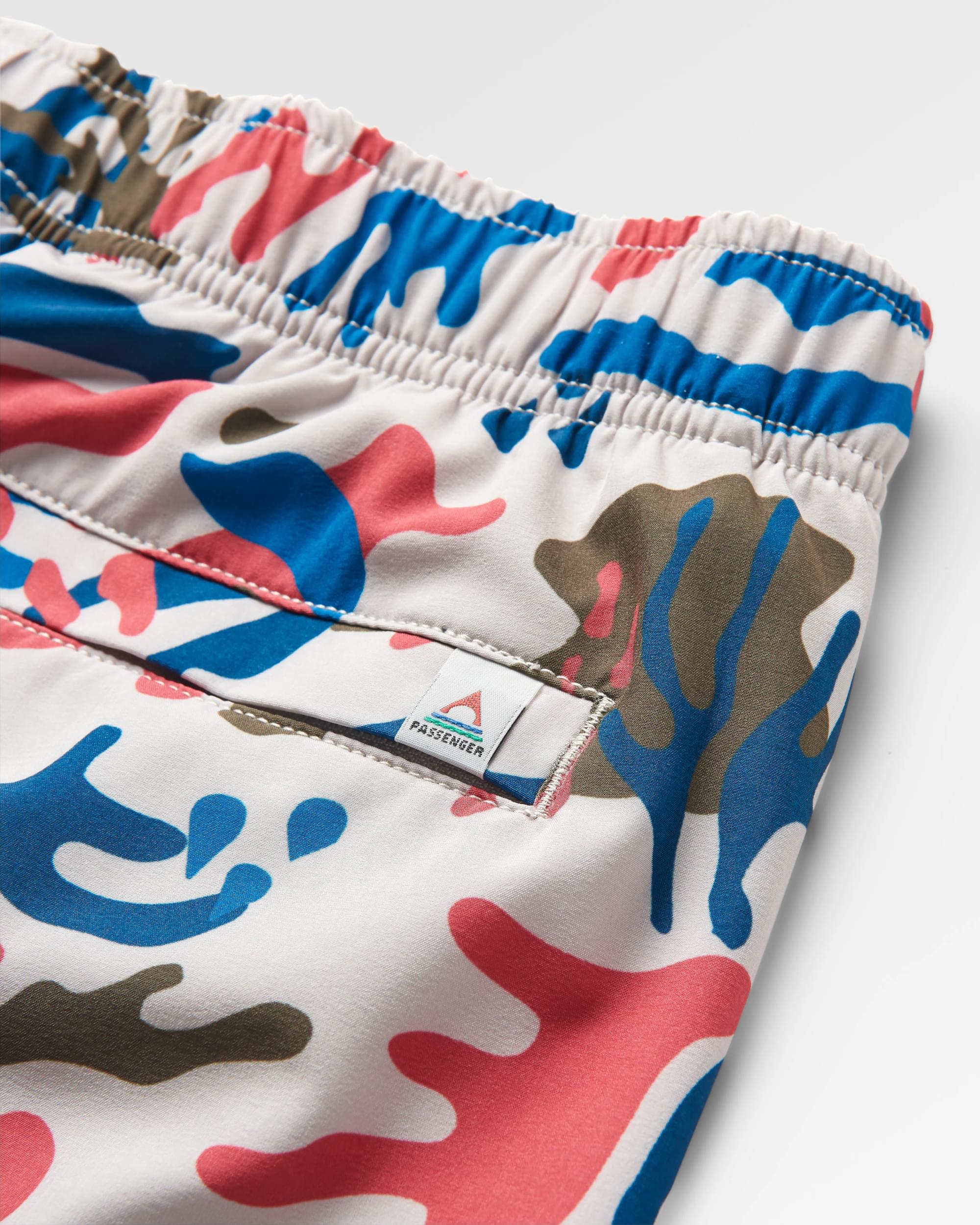 Porto Recycled All Purpose Swim Short - Seaweed Camo Pebble Grey - Flatlay