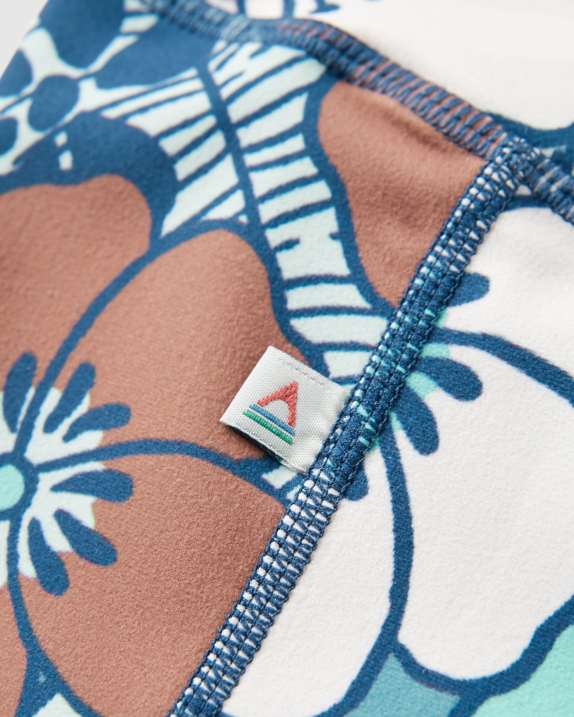 Mantra Recycled Active Leggings - Vintage Floral Aqua - Flatlay