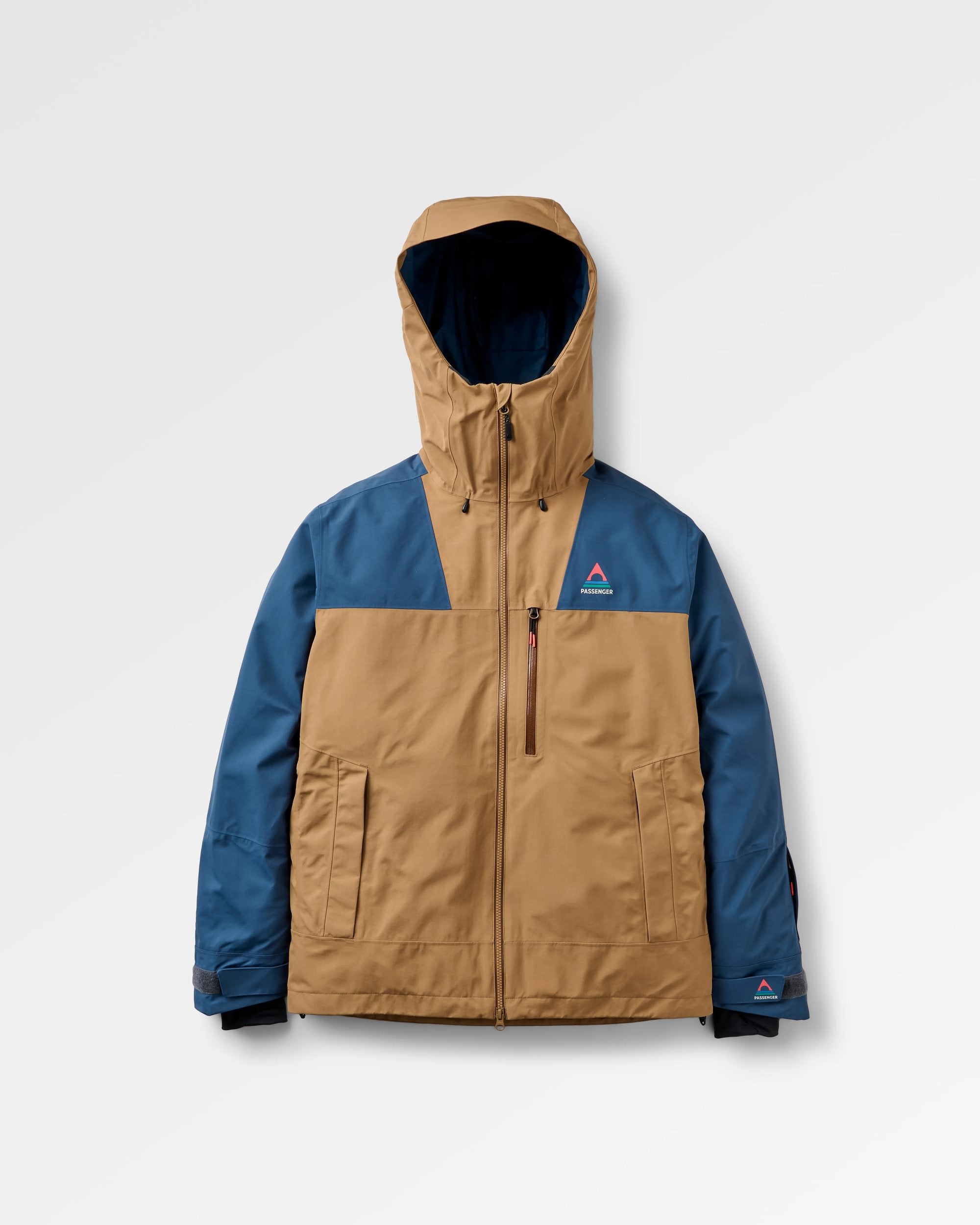 Snowscape Men's Recycled Jacket - Dark Denim/Toffee - Flatlay