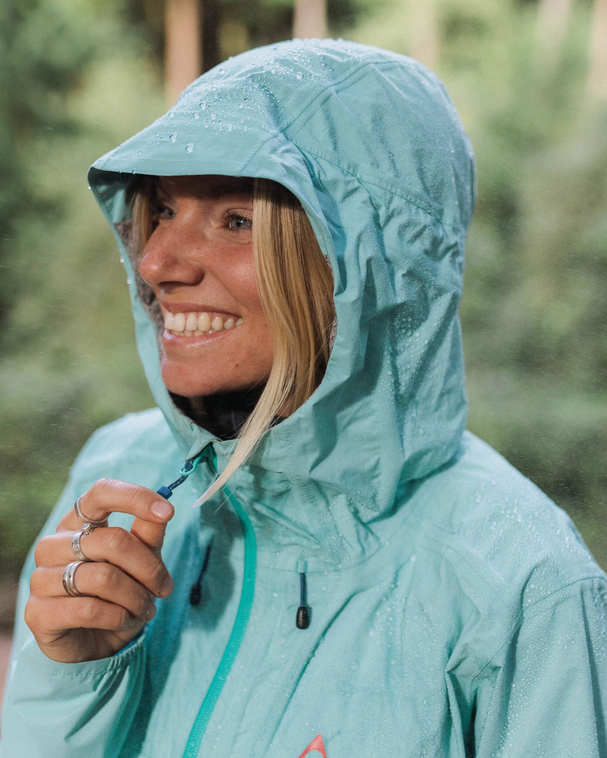 Trailscape Light Women's Recycled Waterproof Jacket - Aqua - Lifestyle