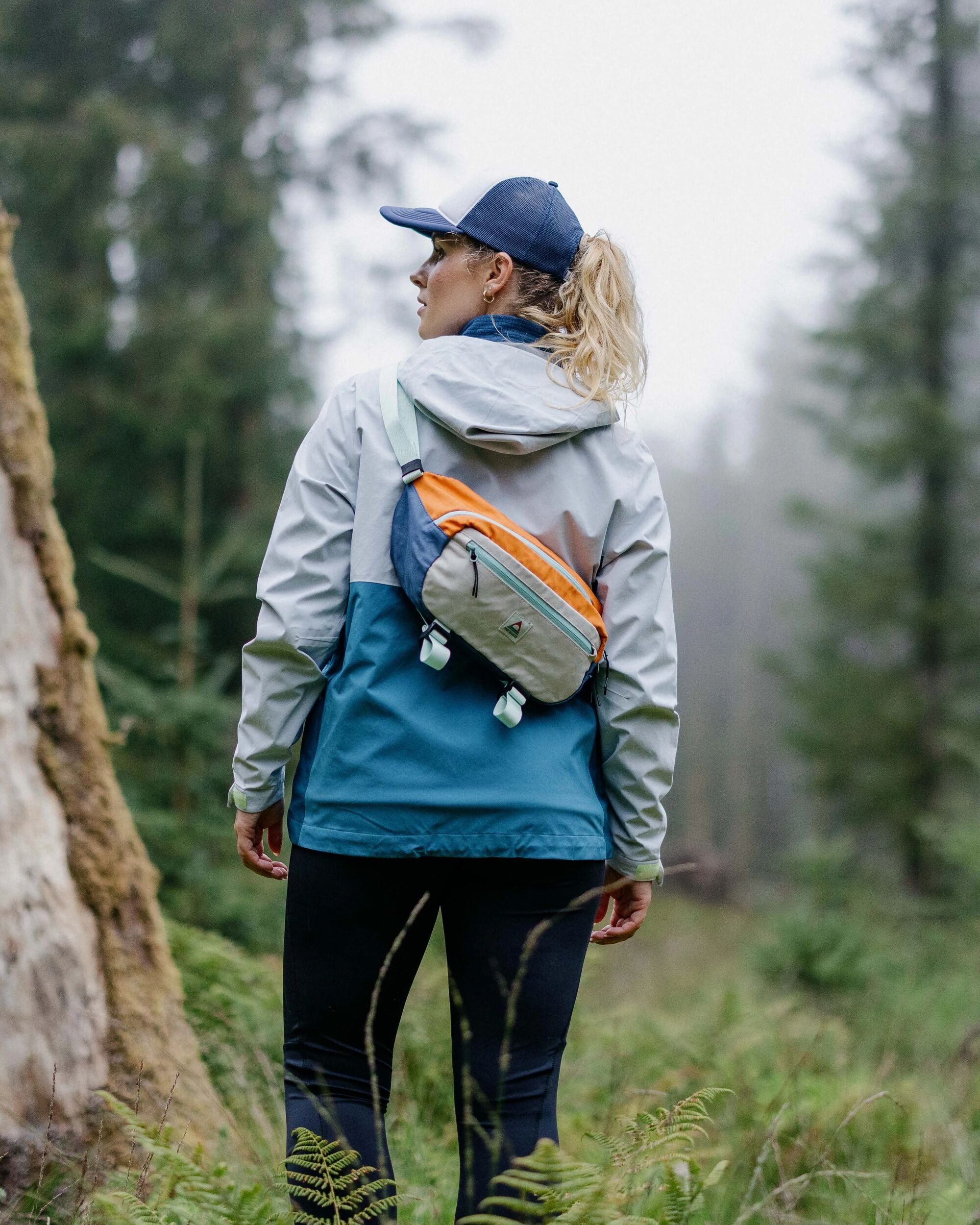 Rainstorm Recycled Waterproof Jacket - Grey Blue/Blue Steel - Lifestyle