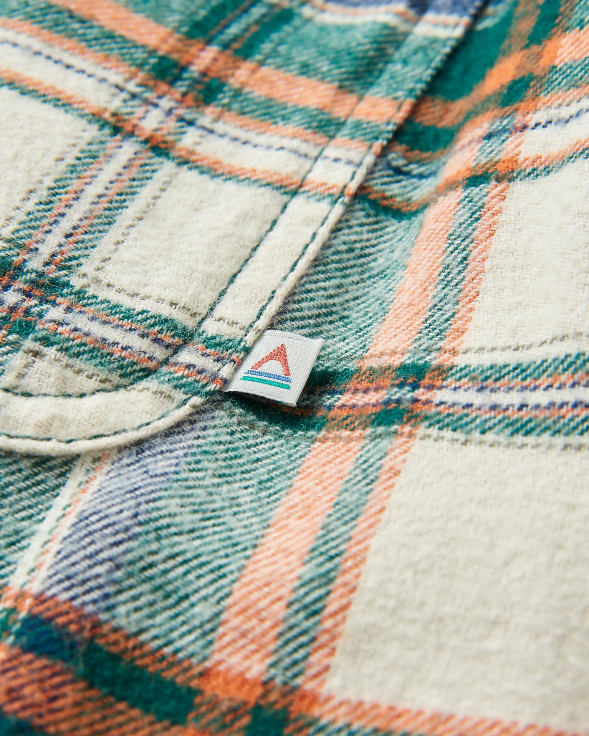 Freestyle Sherpa-Lined Overshirt - Birch/Rain Forest Check - Flatlay