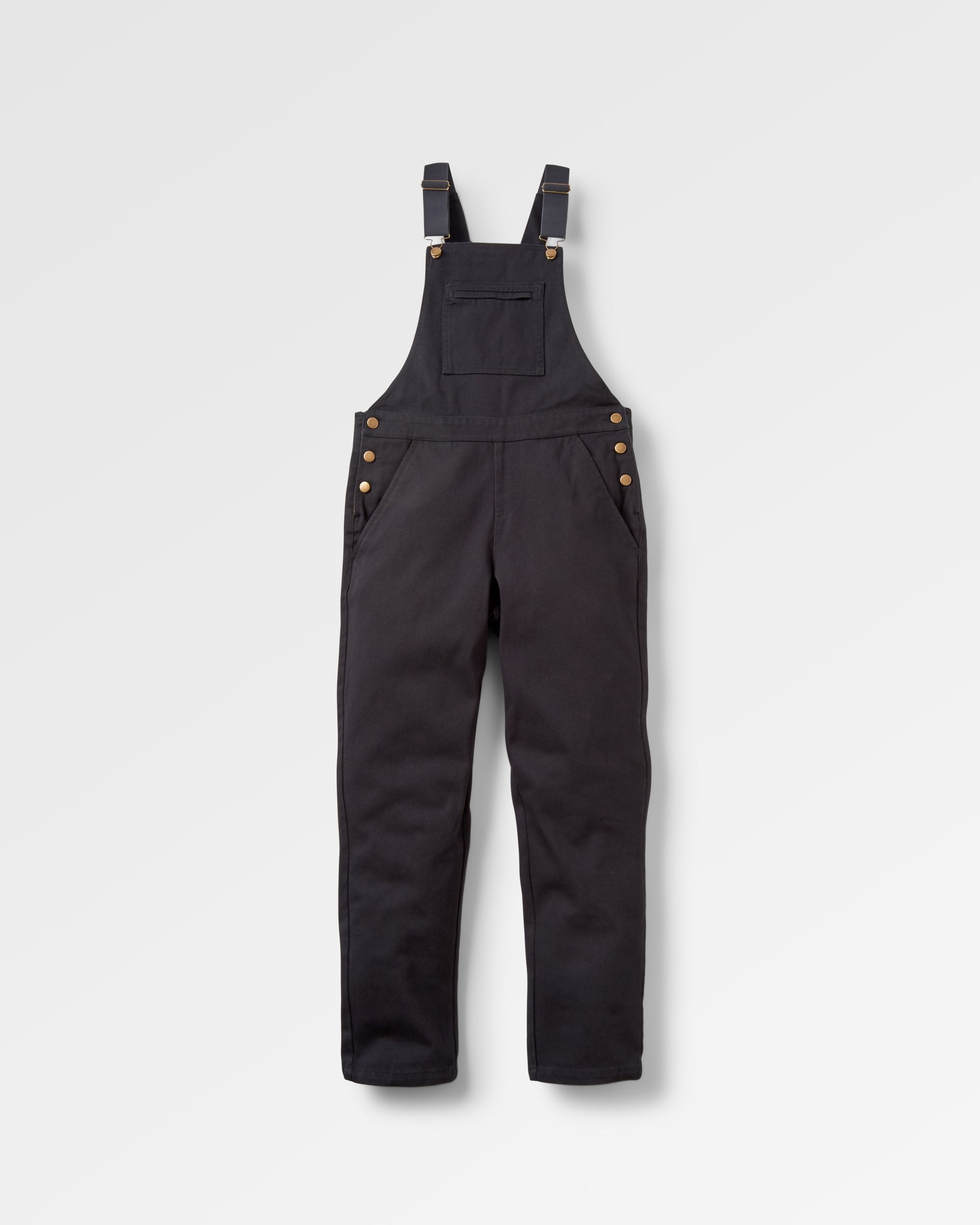 Shuffle Organic Cotton Dungarees - Black - Flatlay