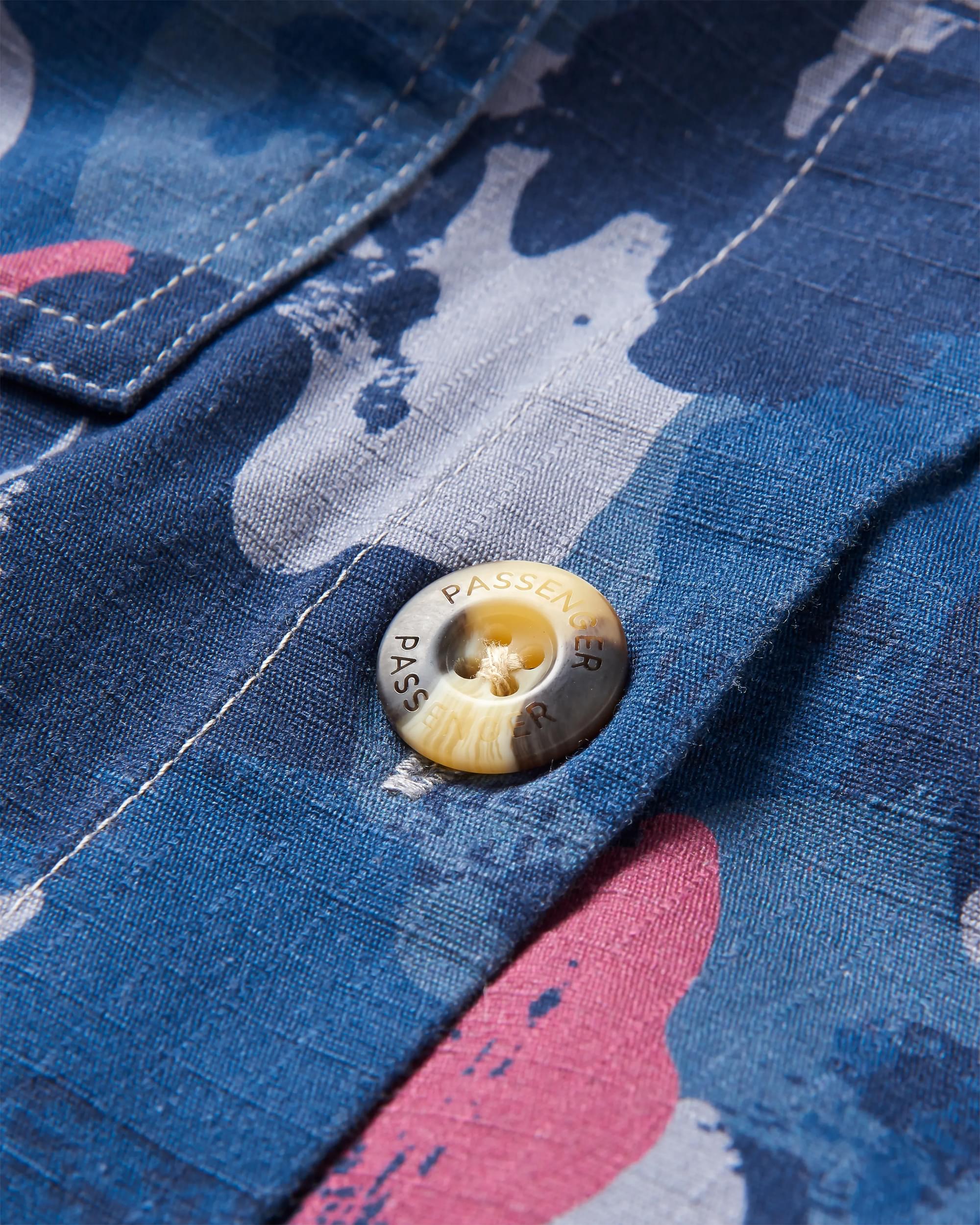 Coral Organic Cotton LS Shirt - Sycamore Camo - Flatlay