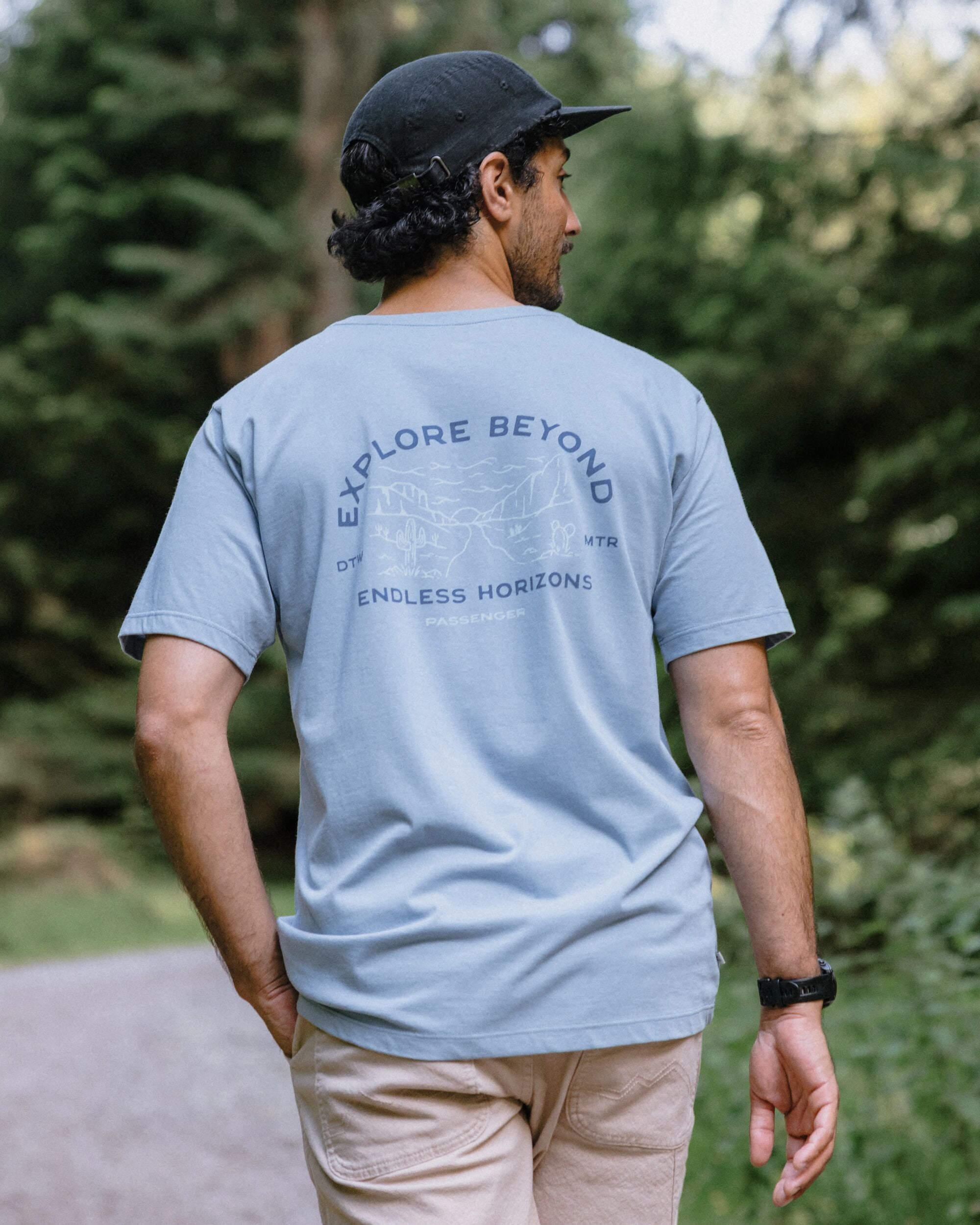 Horizons T-Shirt - Faded Denim - Lifestyle