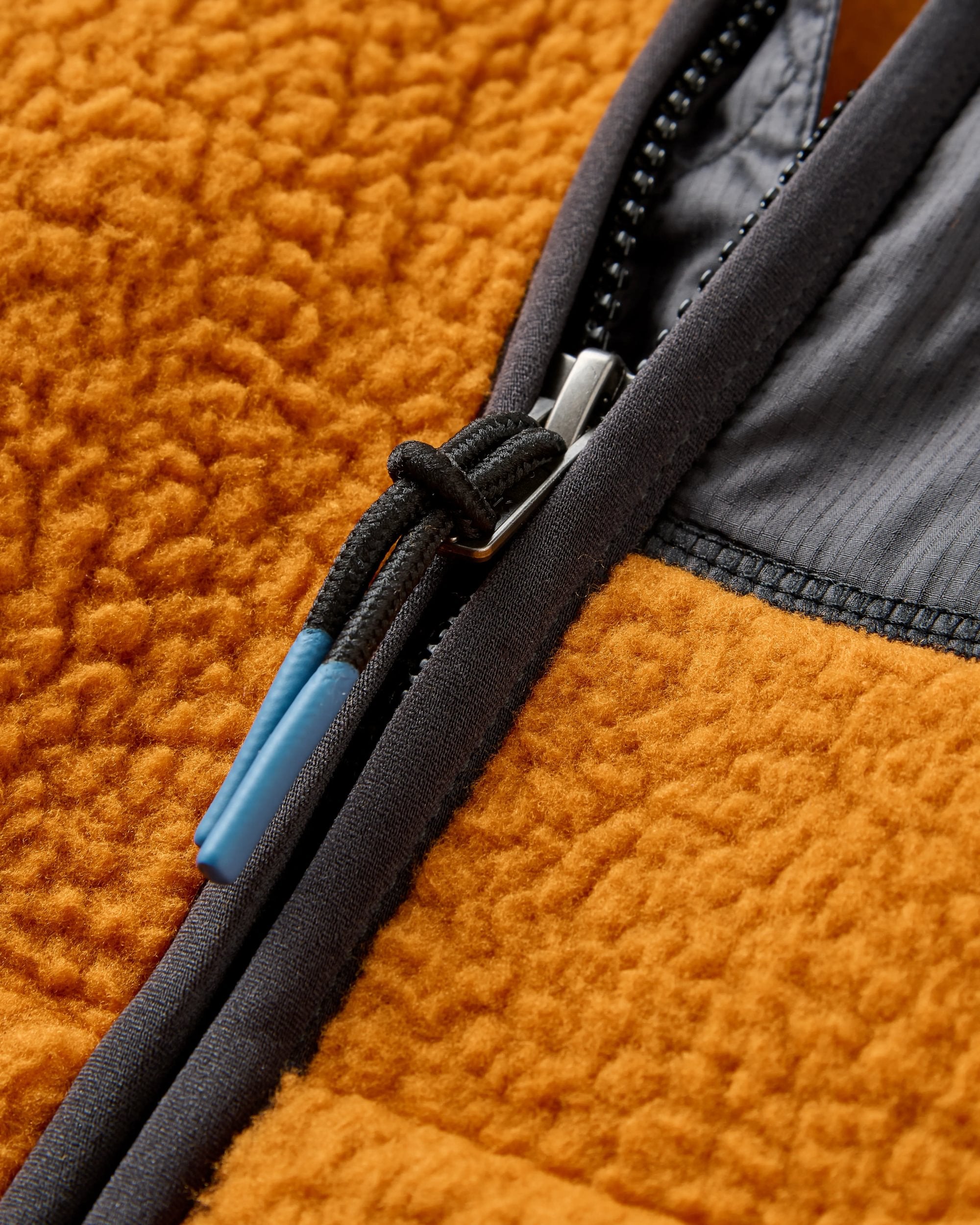 Reconnect Recycled Sherpa Fleece - Retro Orange - Flatlay