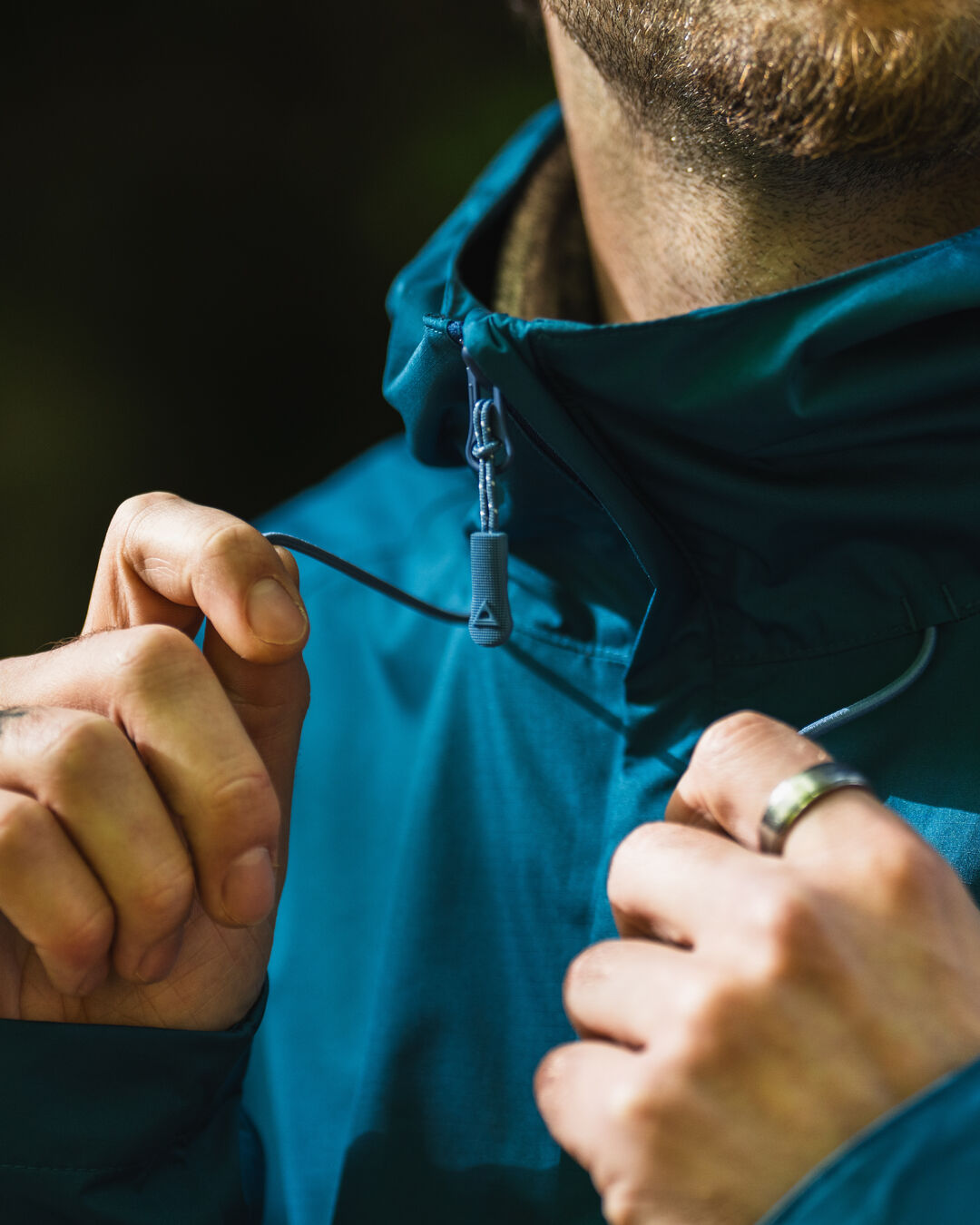 Season Waterproof Recycled Jacket - Corsair Blue/ Apricot
