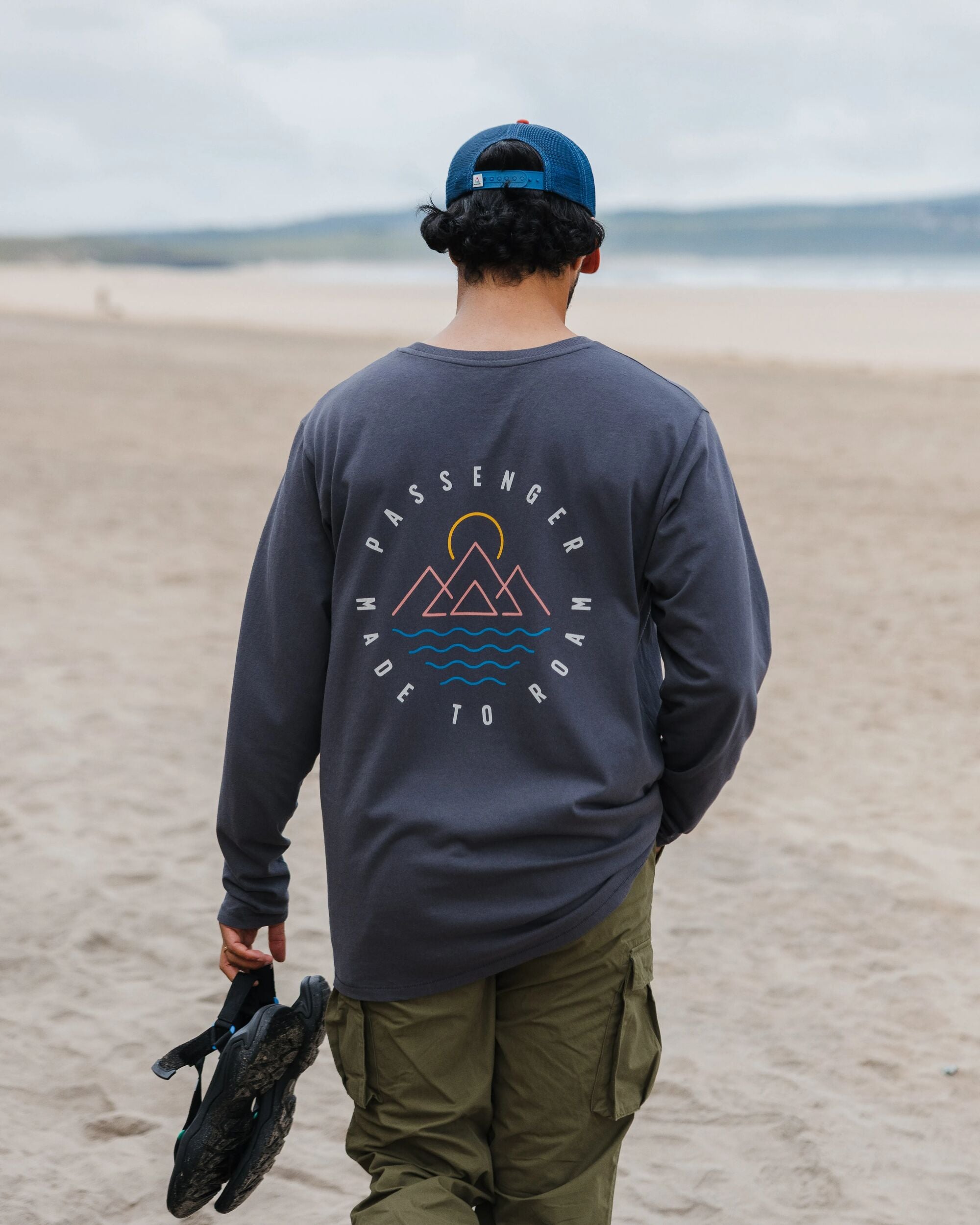 Escapism Recycled LS T-Shirt - Faded Black - Lifestyle