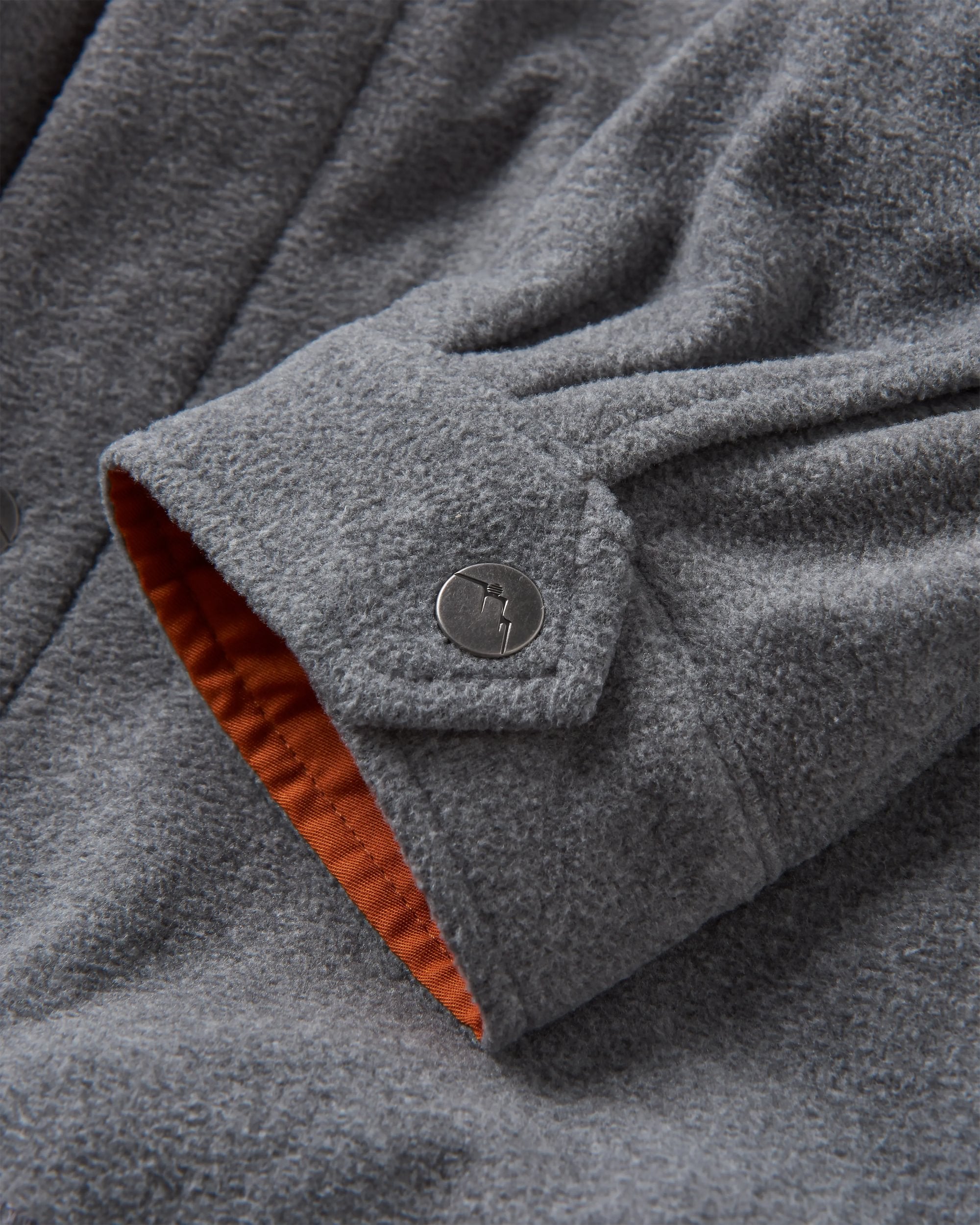 Maple Recycled Polar Fleece Shirt - Grey Marl 2 - Flatlay