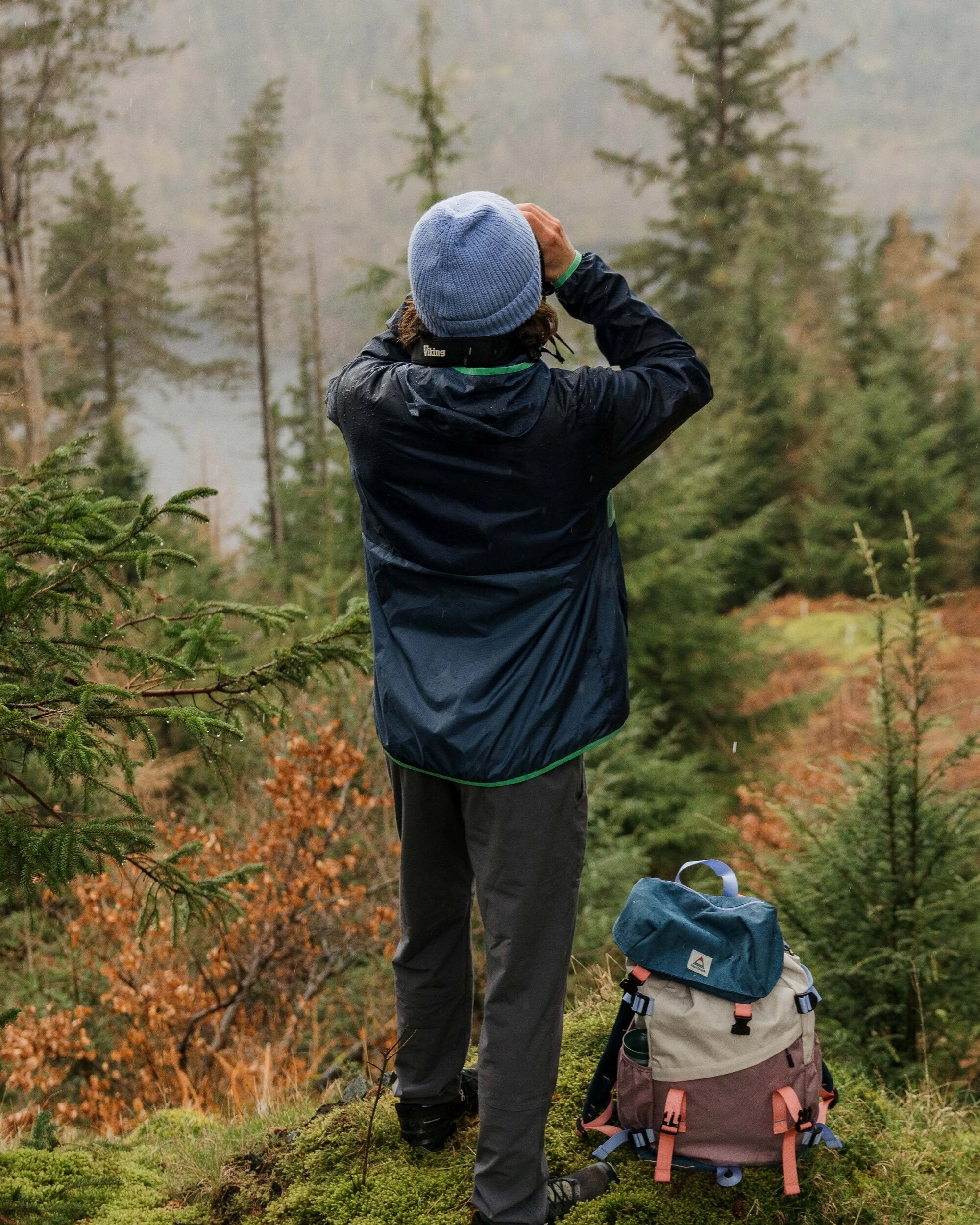 Gusto Recycled Windshell Anorak - Rich Navy/Dark Denim - Lifestyle