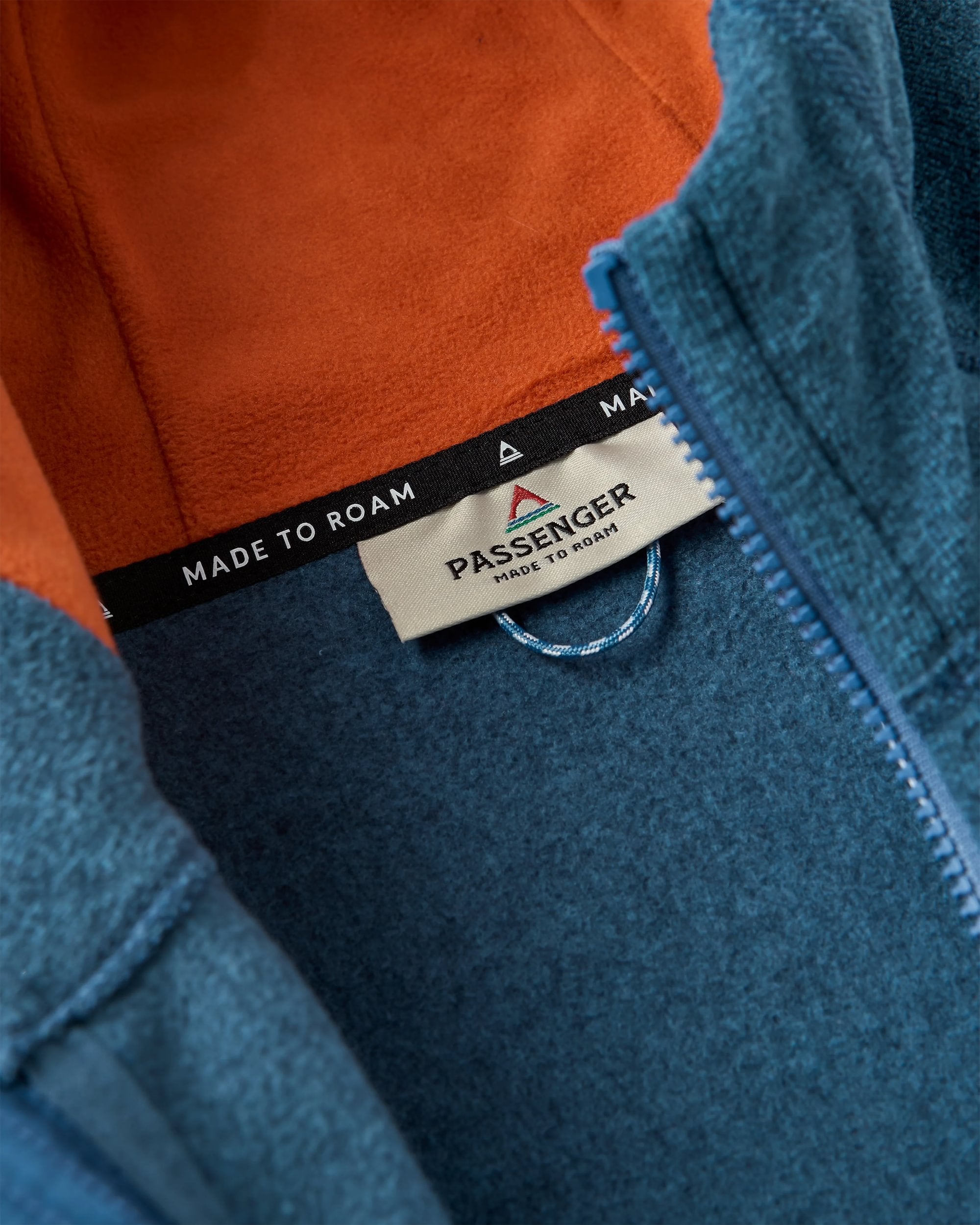 Pinegrove Recycled Polartec® Fleece Hoodie - Dark Denim Marl - Flatlay