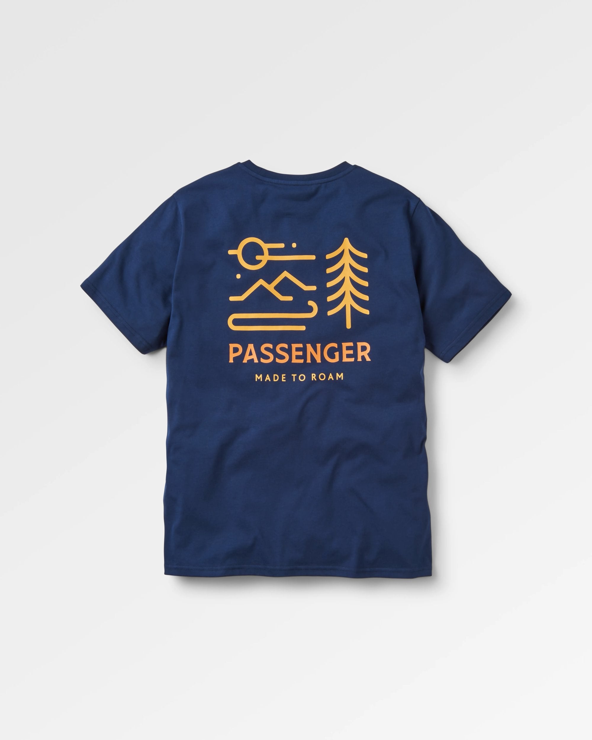 Phoenix Organic Cotton T-Shirt - Rich Navy - Flatlay