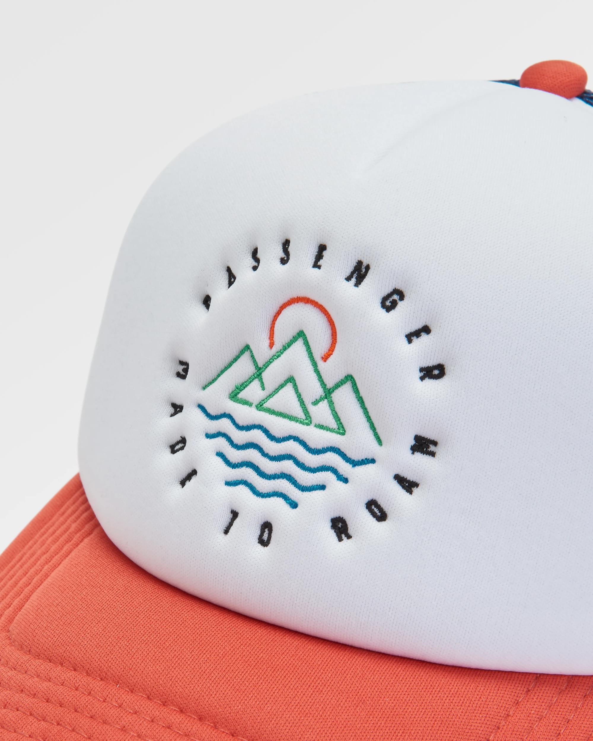 Escapism Trucker Cap - Moonlight Blue/Red Spice - Flatlay