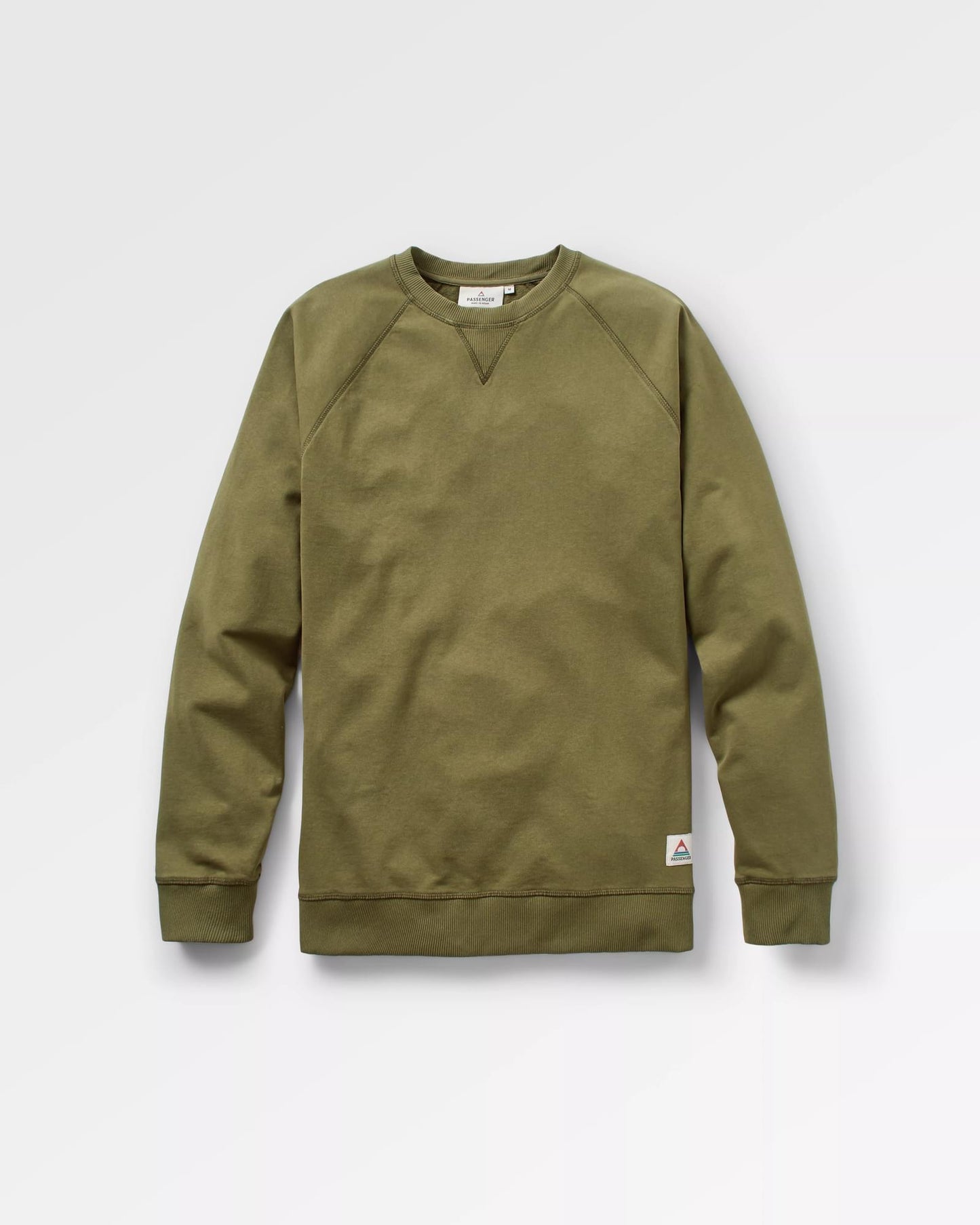 Heritage Recycled Cotton Sweatshirt - Khaki - Flatlay
