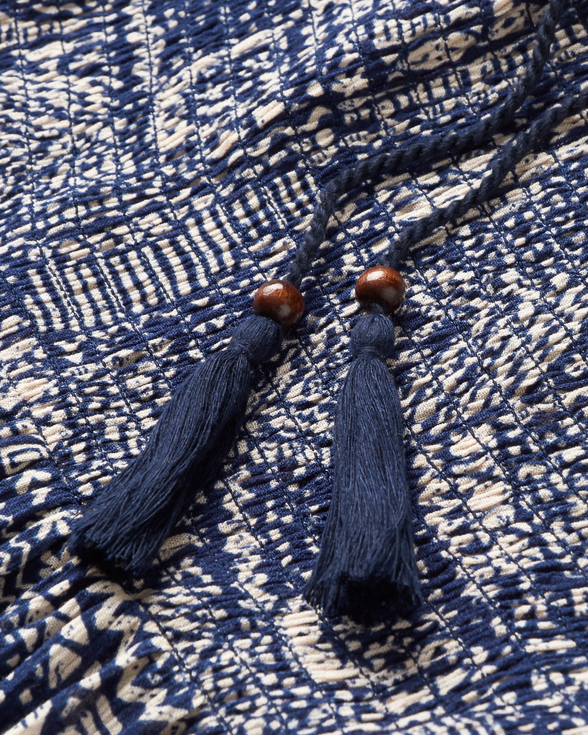 Daylily Loose Trouser - Vintage Patchwork Navy - Flatlay