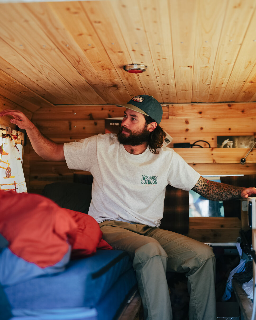 Yuca Organic Cotton T-Shirt - Birch Marl - Lifestyle