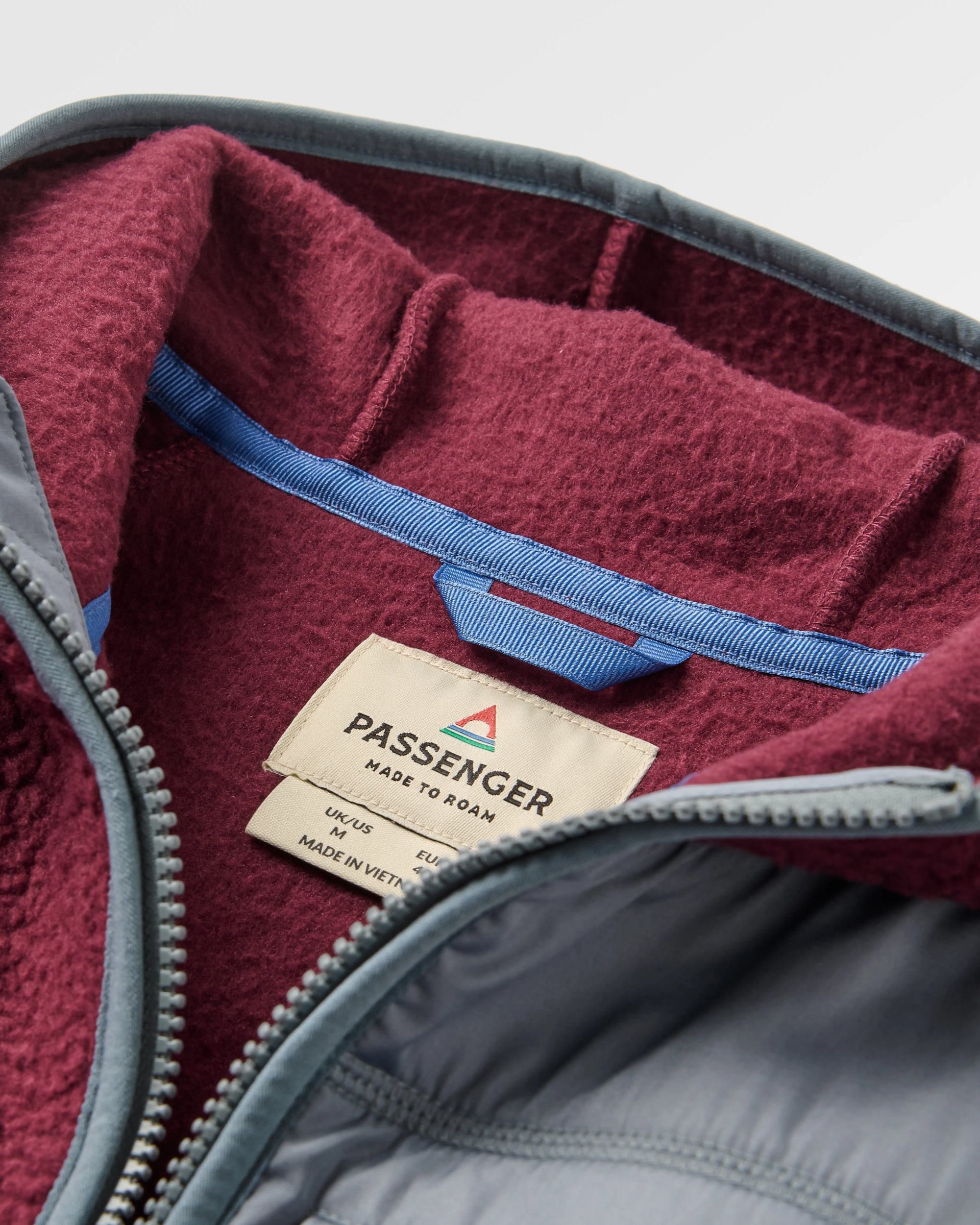 Ventura 1/2 Zip Recycled Sherpa Fleece - Fig - Flatlay