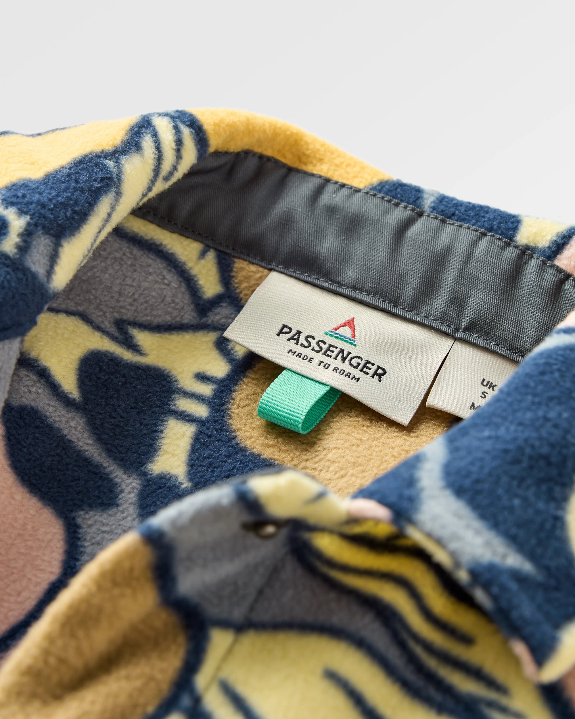 East Recycled Polar Fleece Shirt - Vintage Floral Sunlight - Flatlay