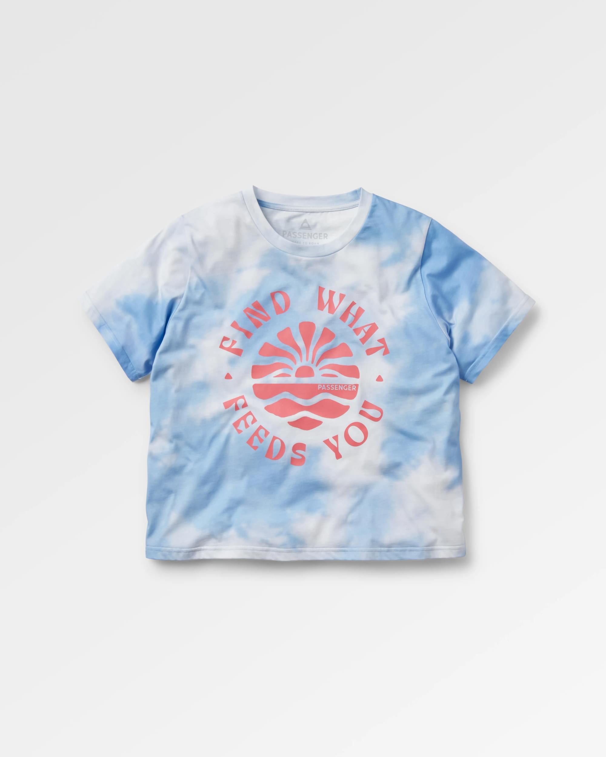 Discovery Organic Cotton T-Shirt - Tie Dye Cornflower - Flatlay