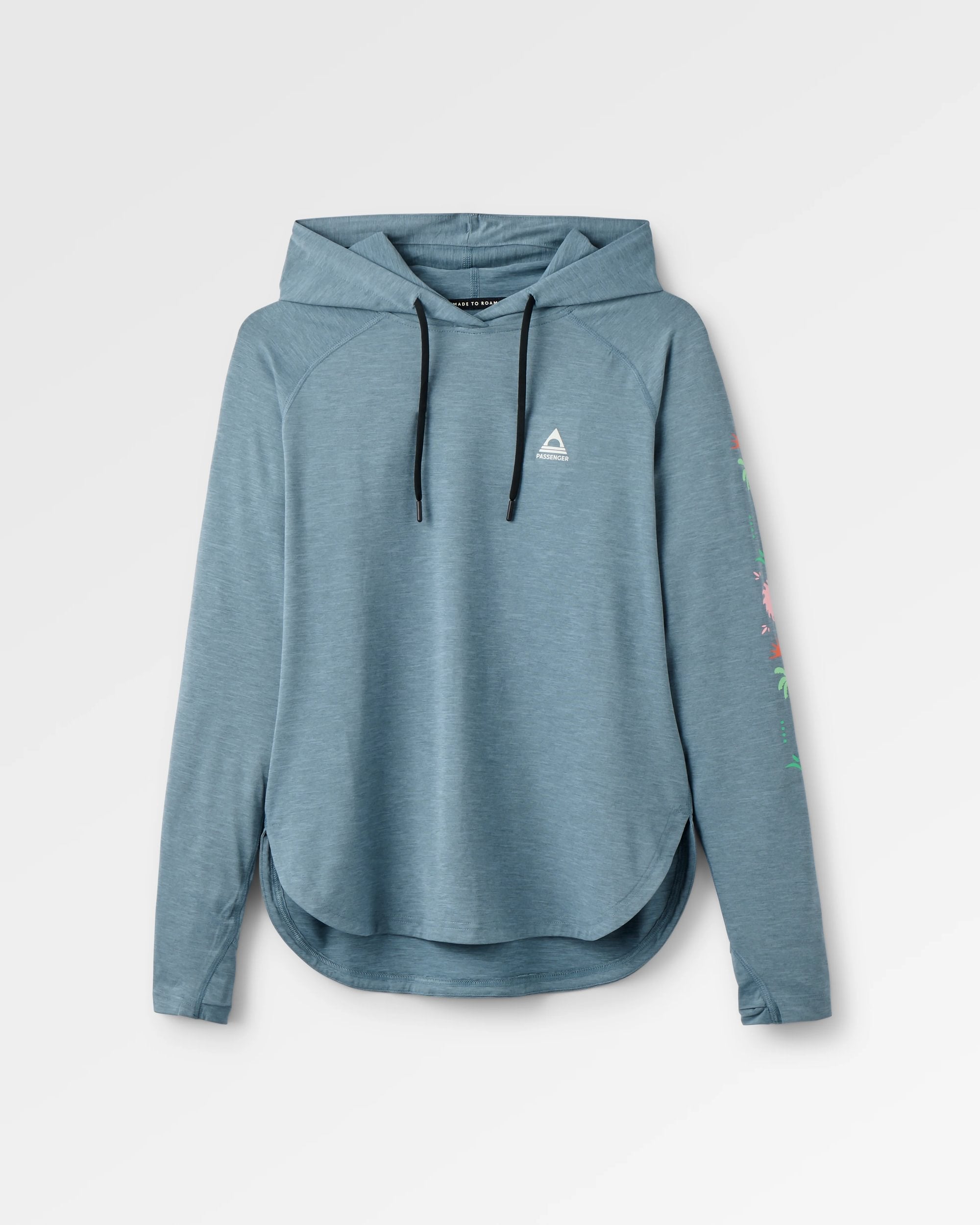 Sunvale Lightweight UPF50 Hoodie - Storm Grey Marl - Flatlay