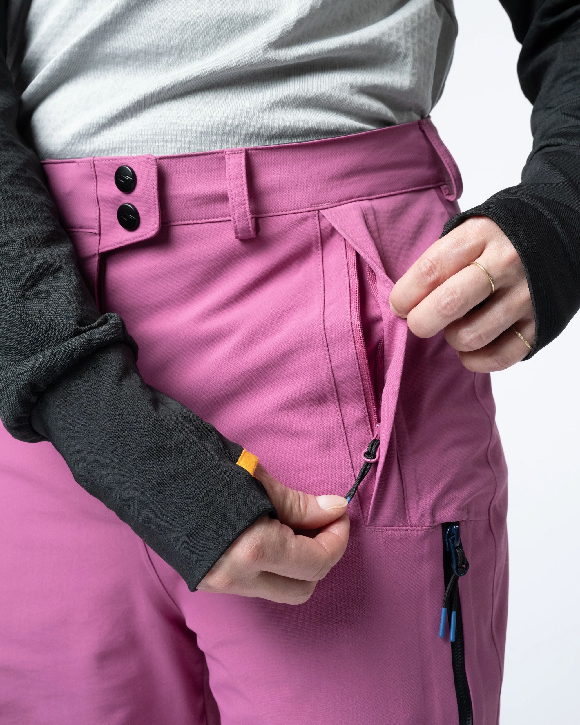 Snowscape Women's Recycled Pant - Mauve Haze - Flatlay