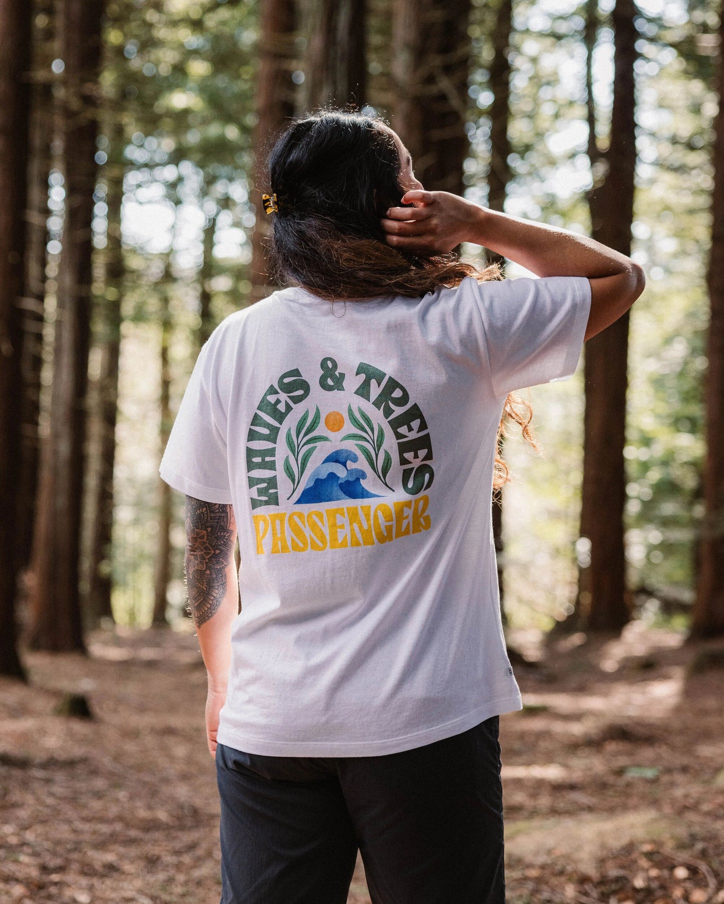 Dawning Recycled Cotton T-shirt - White - Lifestyle