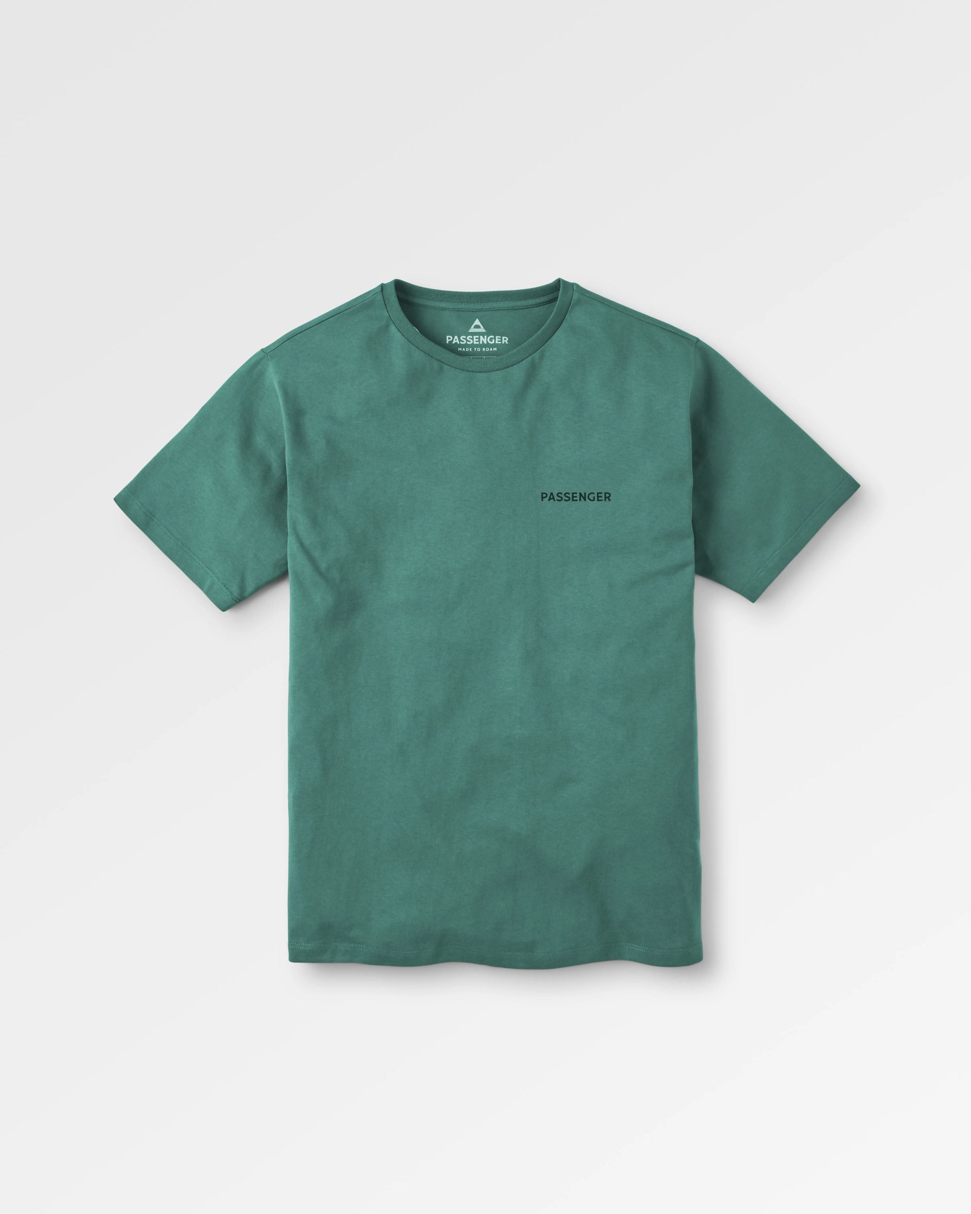 Roamer Recycled Cotton T-Shirt - Deep Ocean - Flatlay