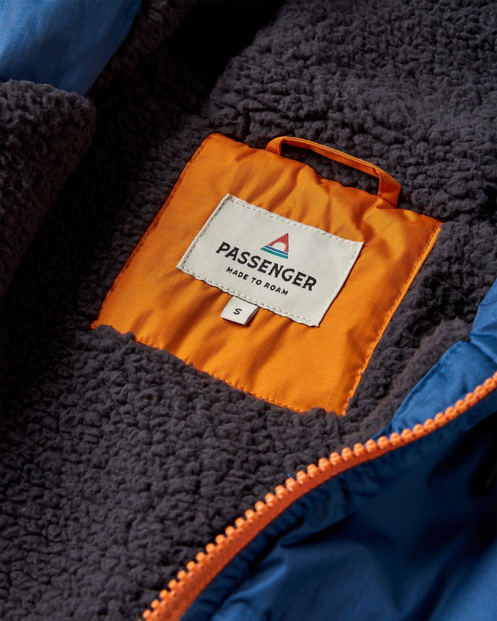 Waves Recycled Sherpa Lined Changing Robe - Dark Denim/ Deep Navy - Flatlay