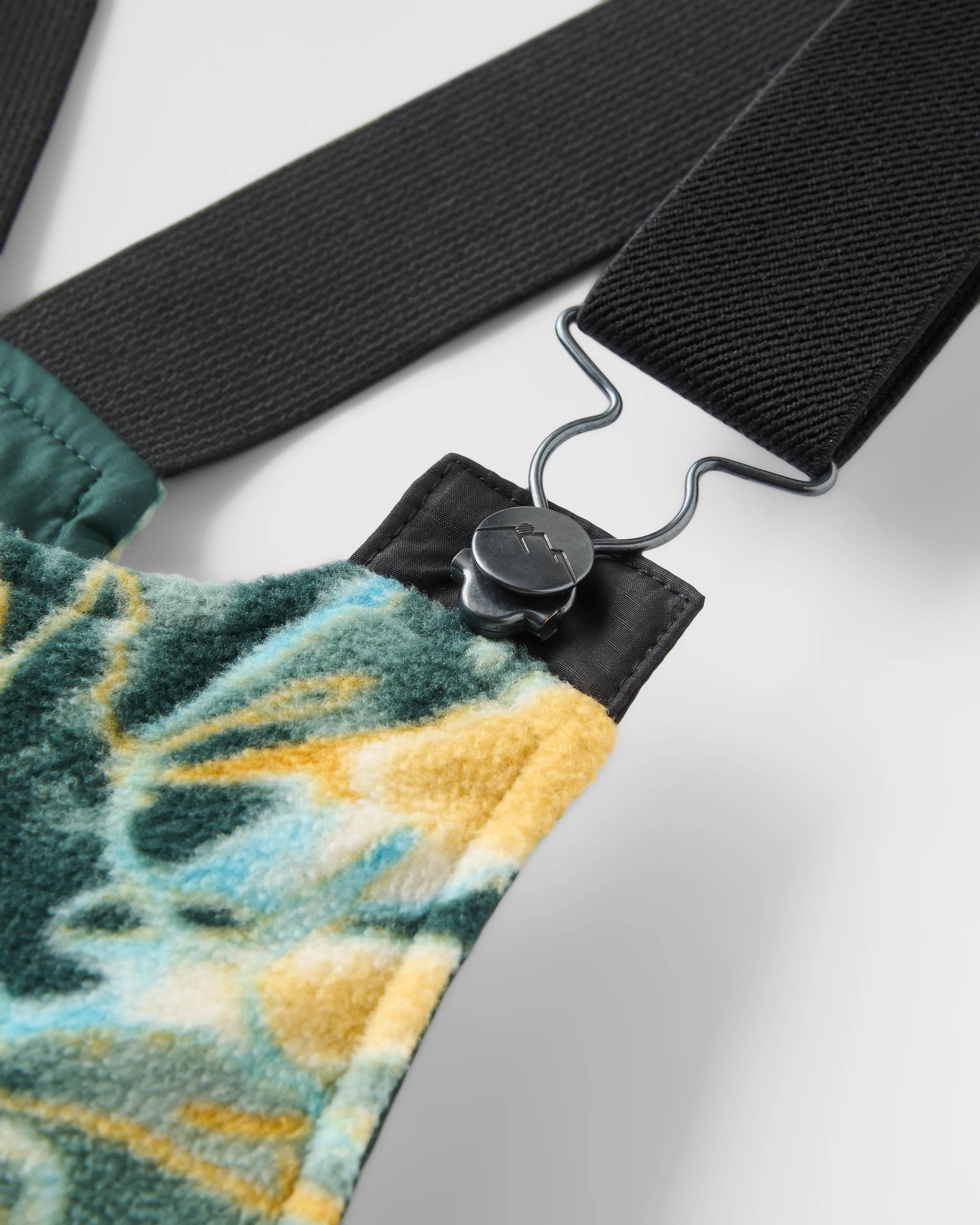 Ace Recycled Polar Fleece Dungarees - Frost Dark Fern - Flatlay