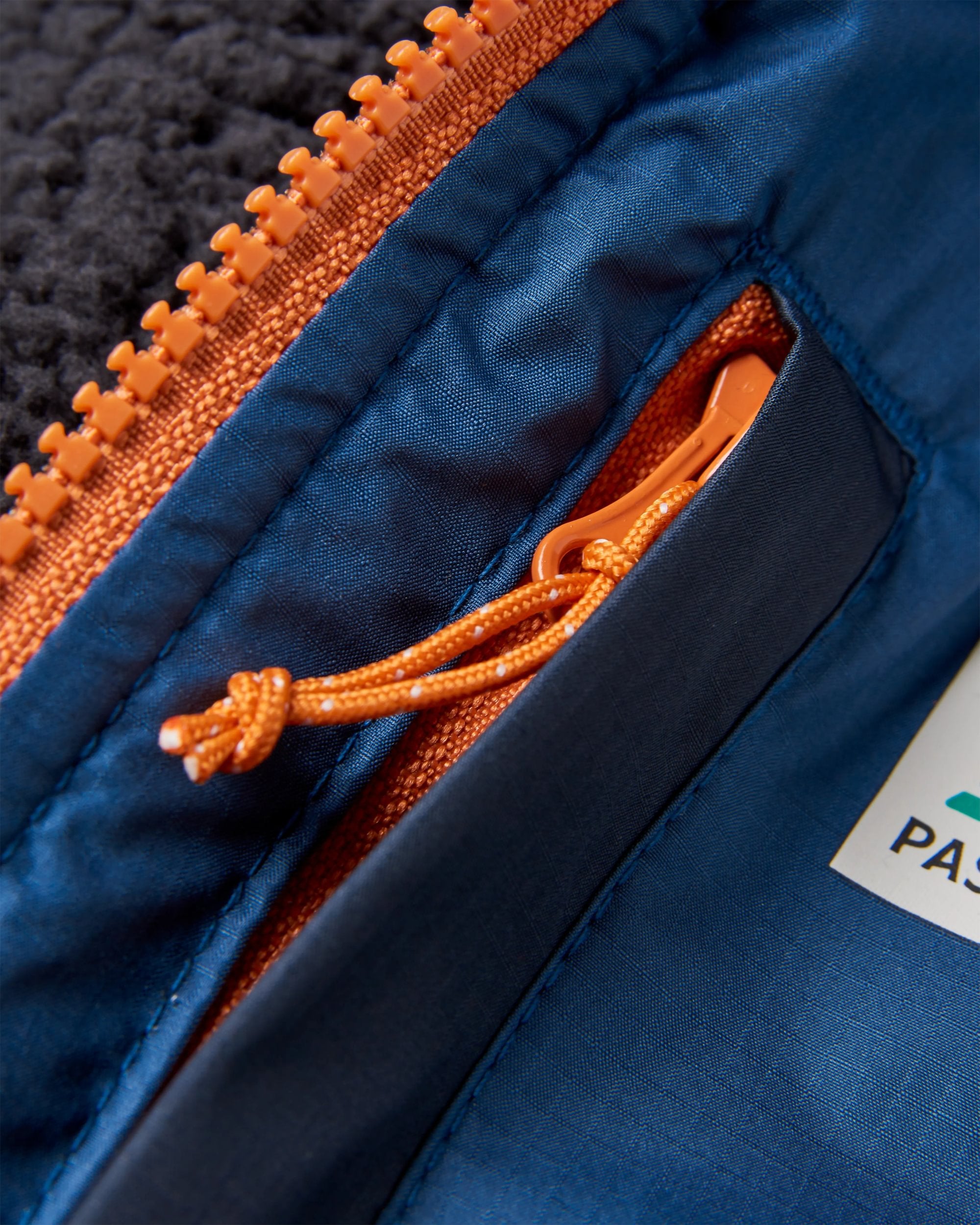 Waves Recycled Sherpa Lined Changing Robe - Dark Denim/ Deep Navy - Flatlay