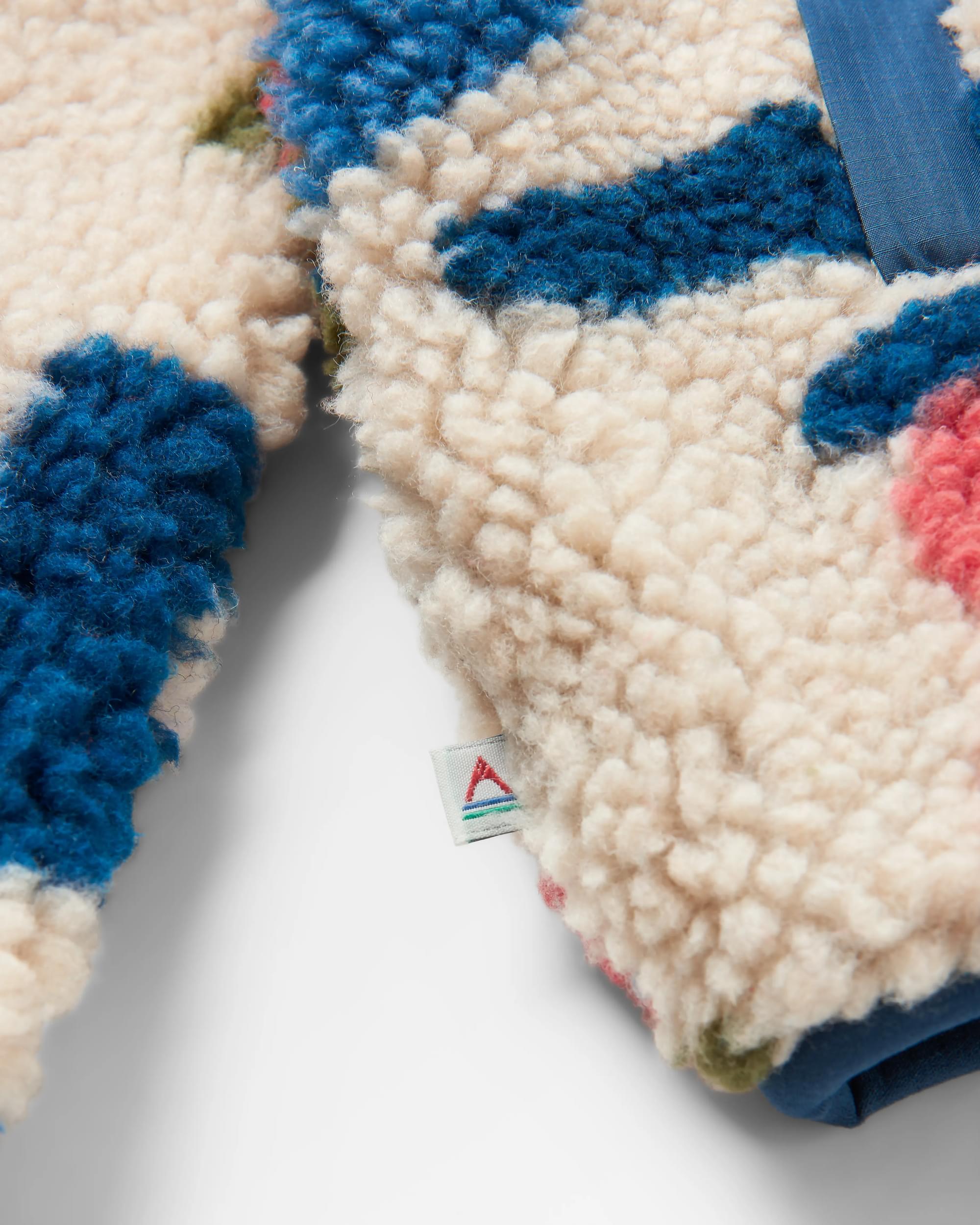 Offroad Recycled Sherpa 1/2 Zip Fleece - Seaweed Camo Pebble Grey - Flatlay