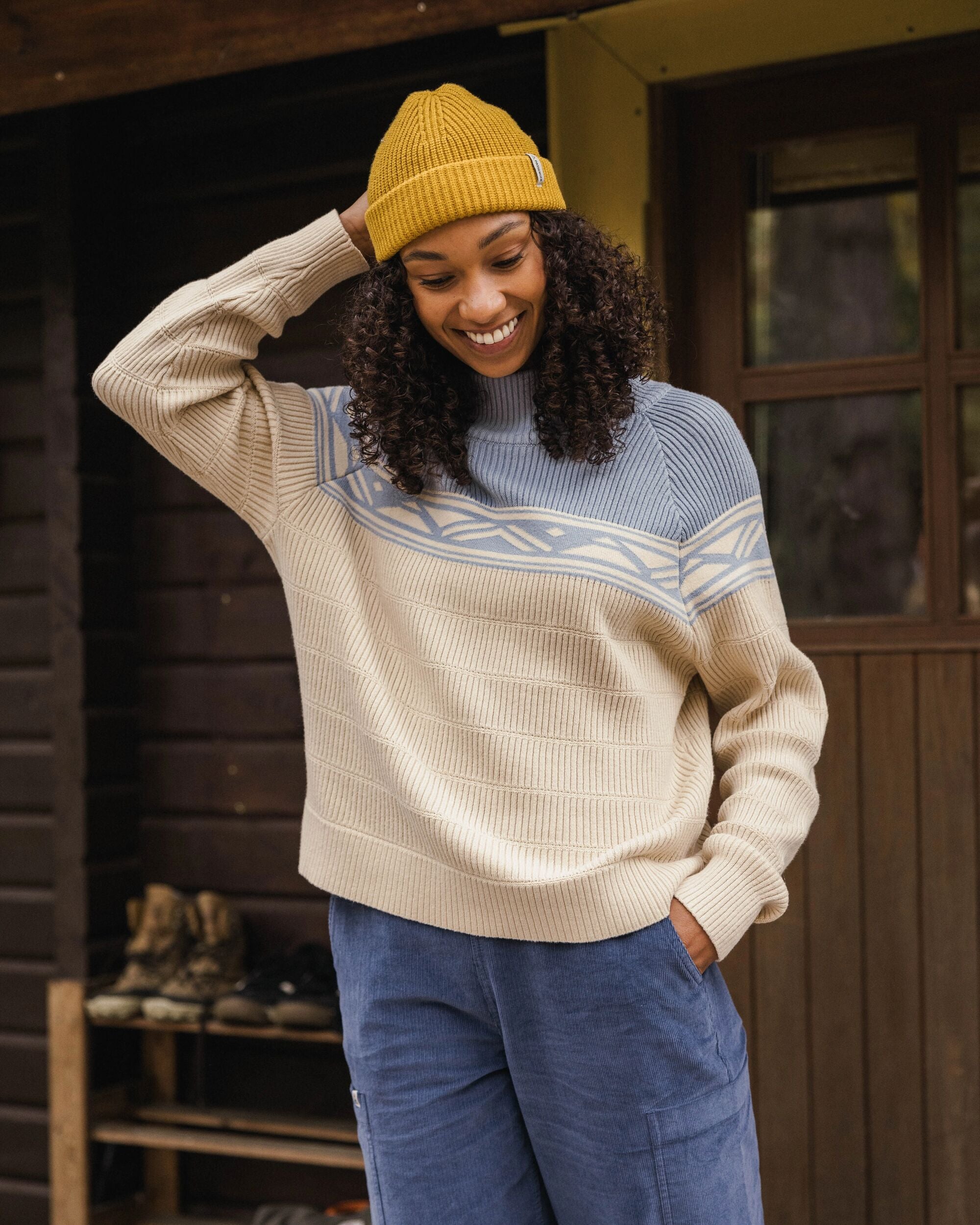 Nurture Organic Cotton Jumper - Faded Denim - Lifestyle