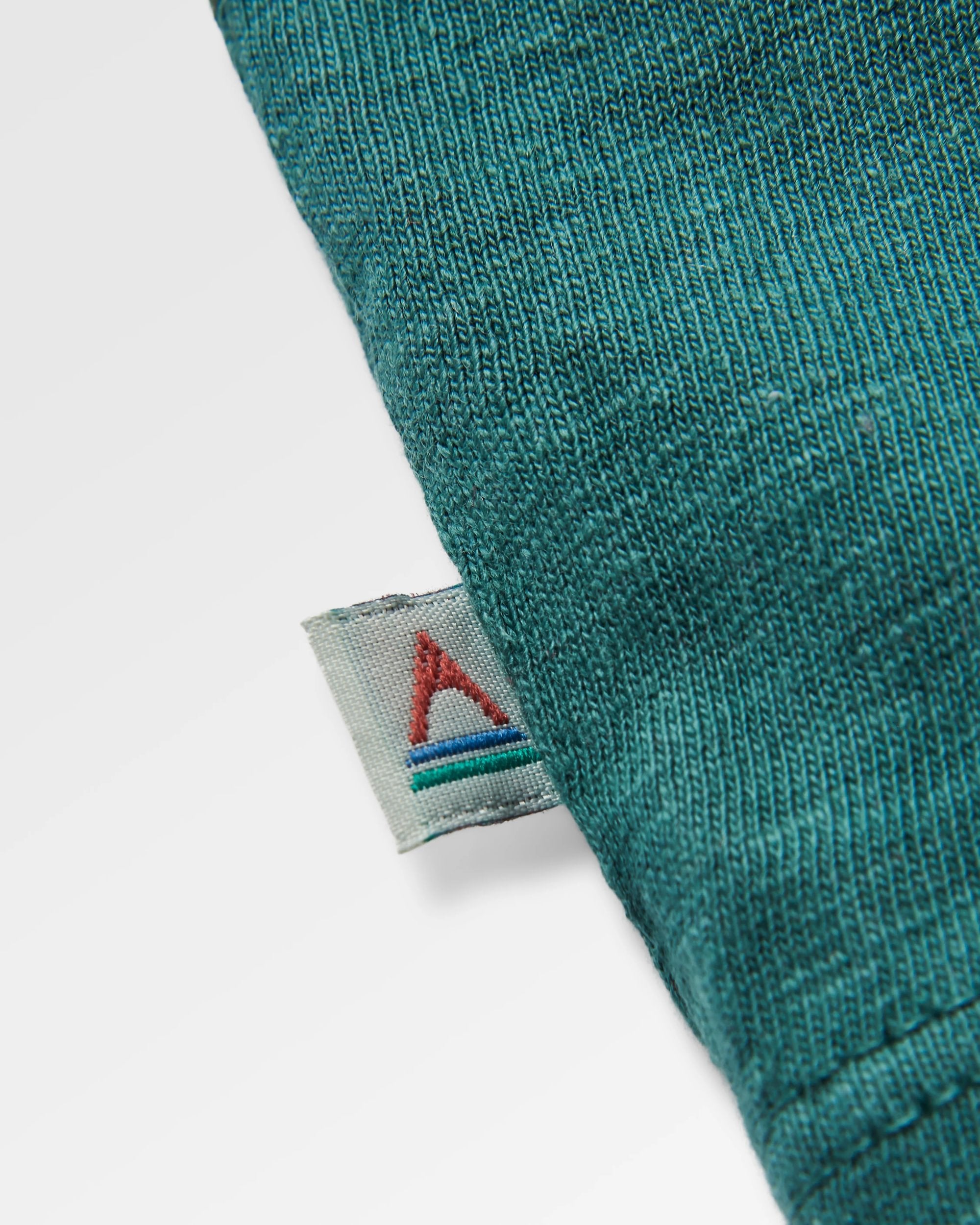 Heritage Recycled Relaxed Fit T-Shirt - Deep Ocean Marl - Flatlay