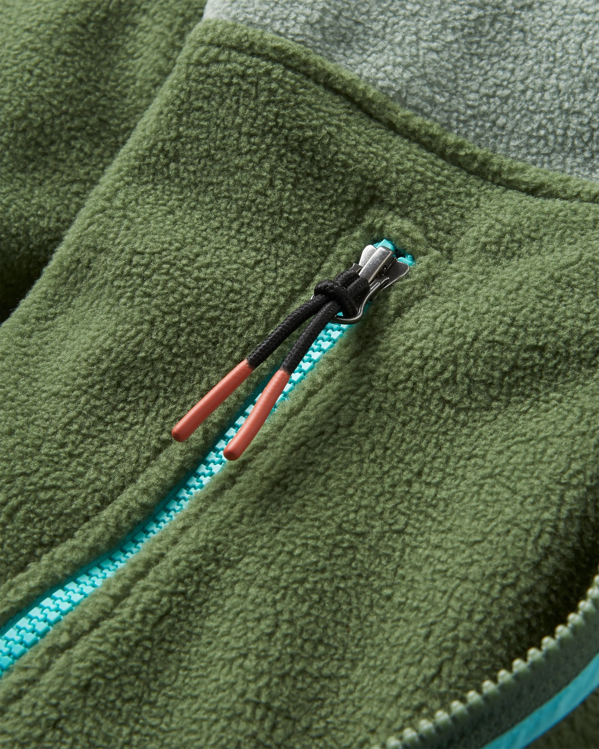 Caspian Recycled Polar Fleece - Wild Green - Flatlay