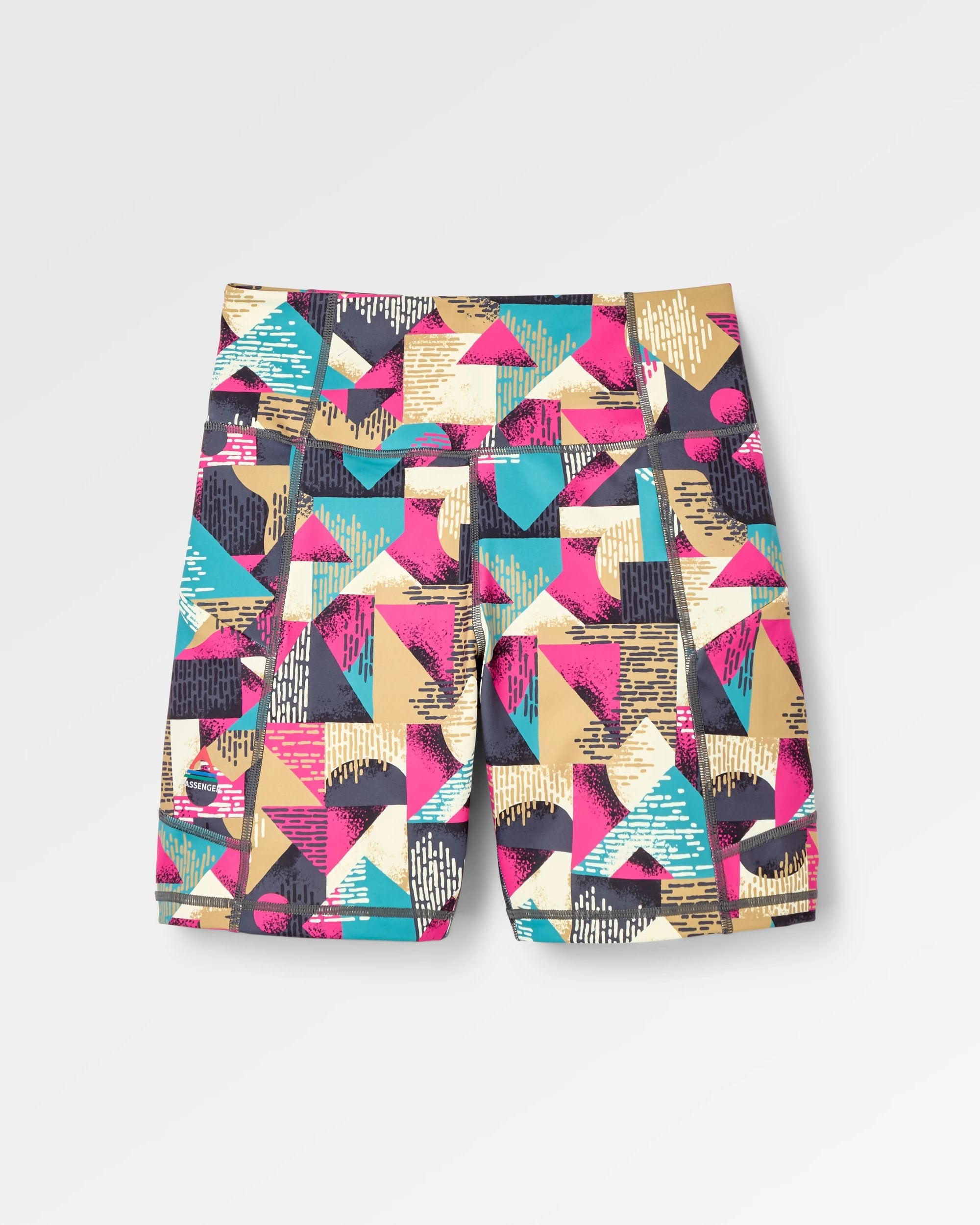 Womens Solscape Active Short - Mosaic Mountain Charcoal - Flatlay