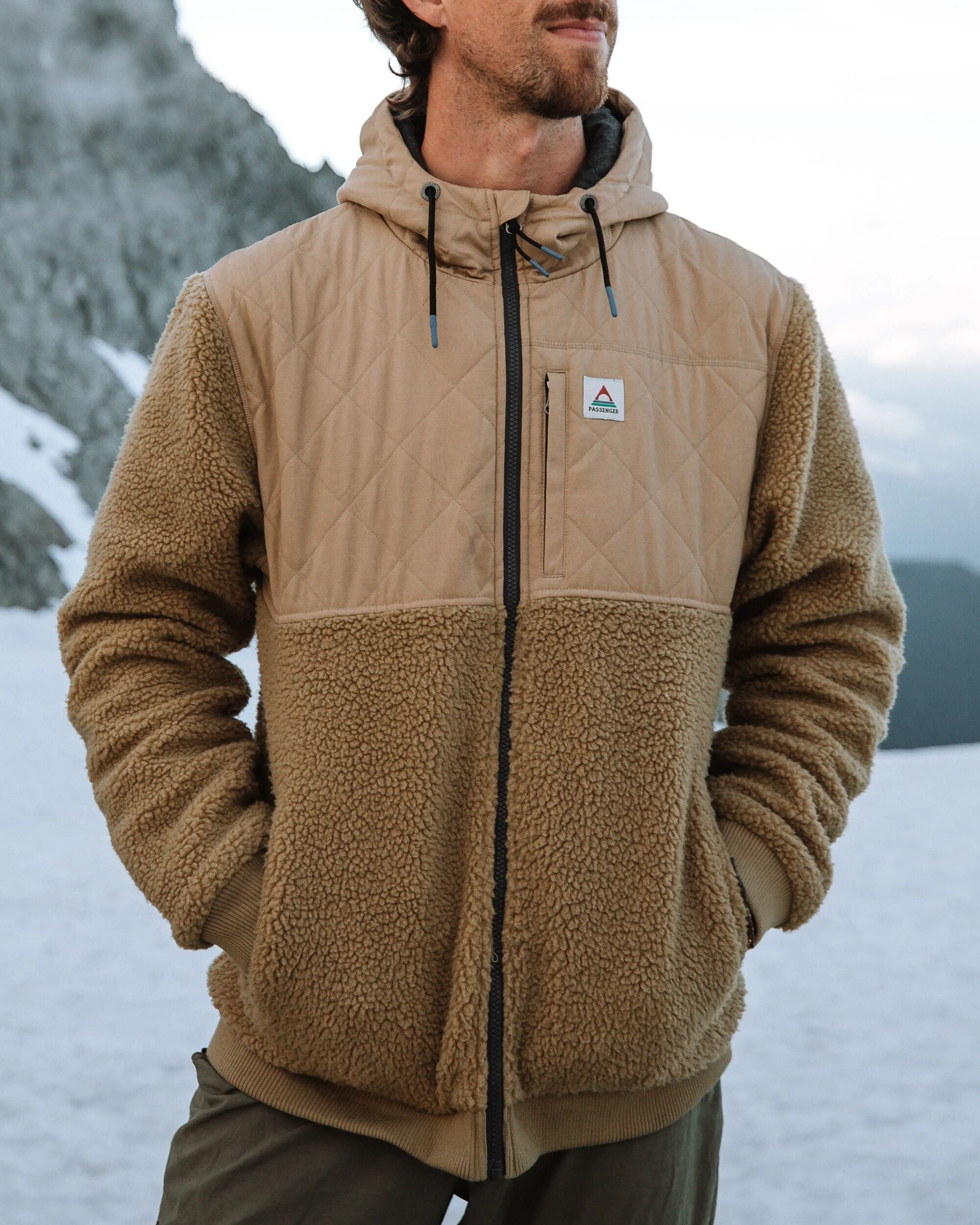 Adventure Recycled Deep-Pile Sherpa Fleece - Biscuit - Lifestyle
