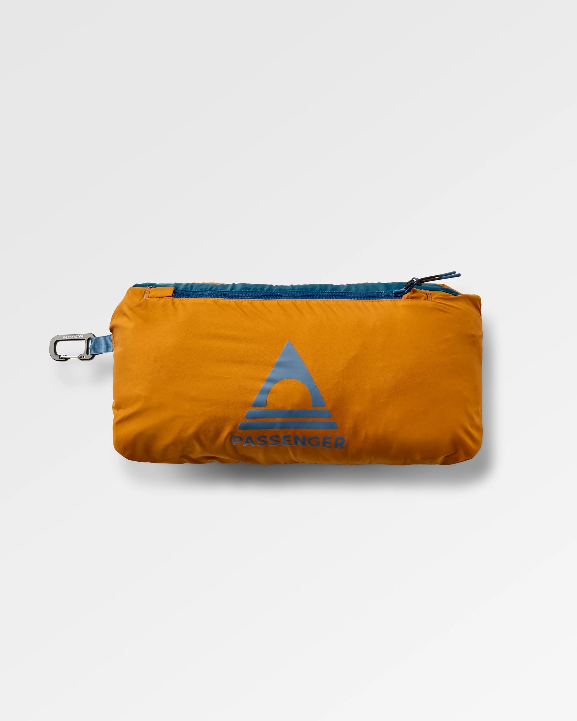 Ashland Down Recycled Jacket - Retro Orange/Tidal Blue - Flatlay