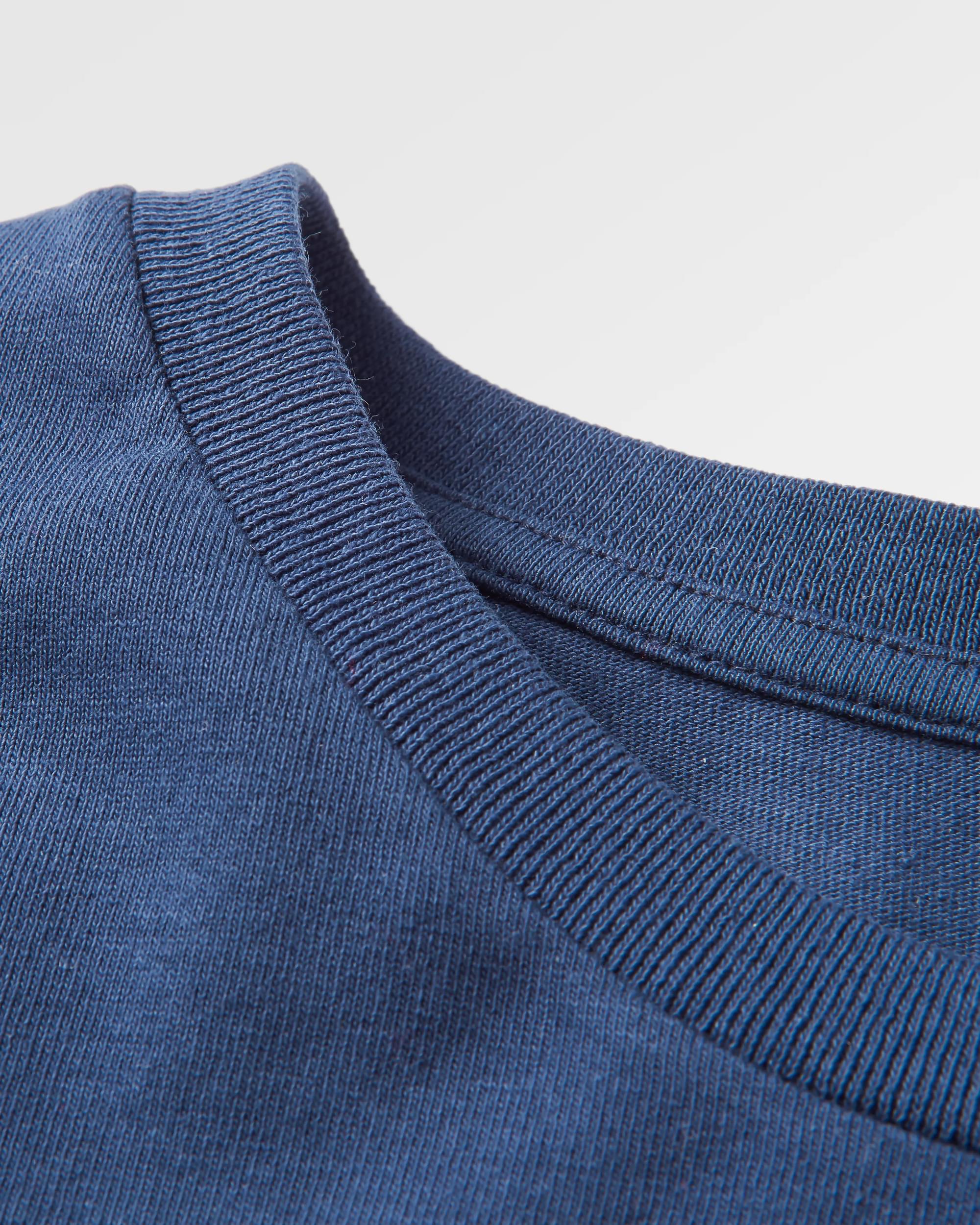 Classic Logo Recycled Cotton T-Shirt - Rich Navy - Flatlay