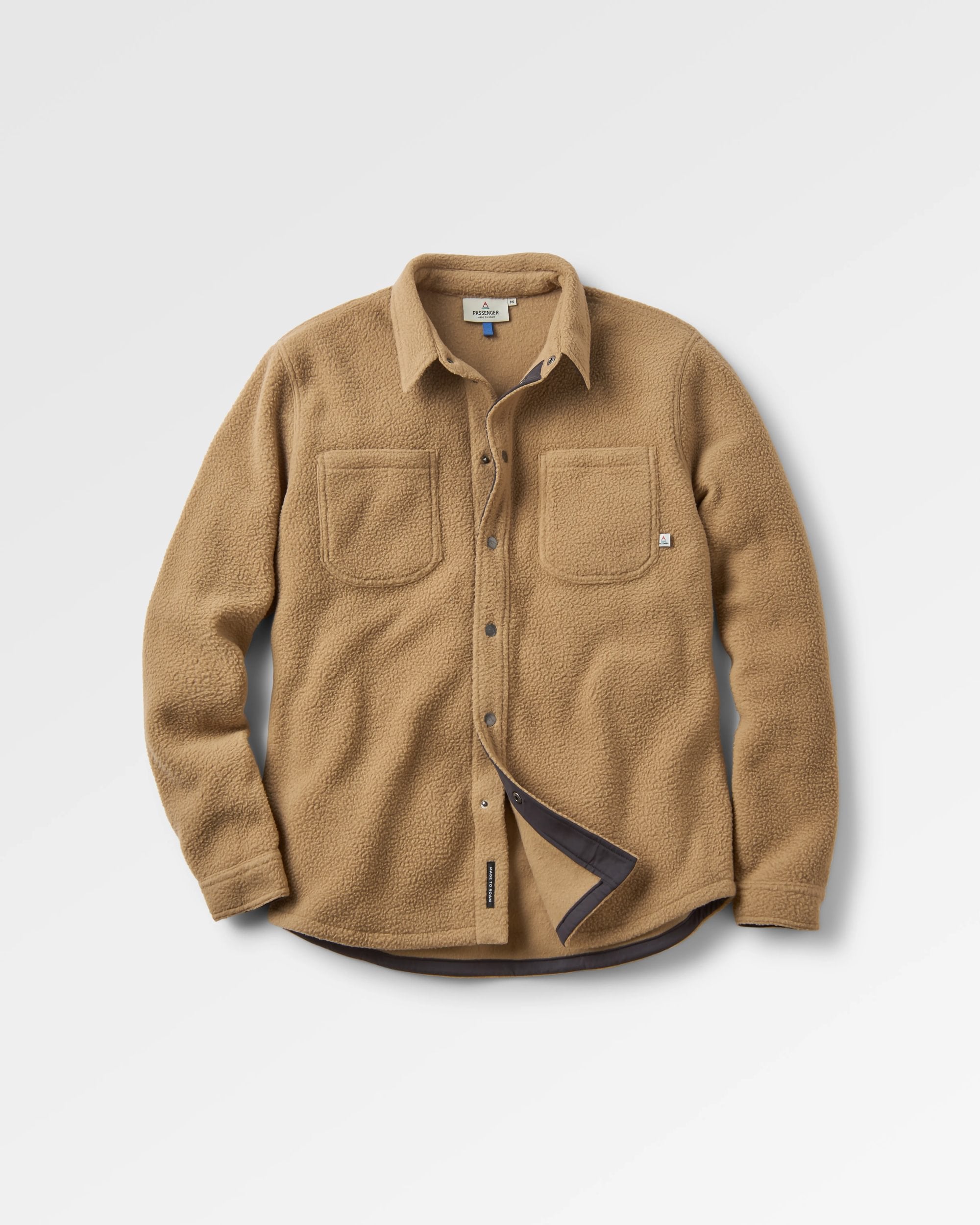 Backcountry Recycled Sherpa Fleece Shirt - Biscuit - Flatlay