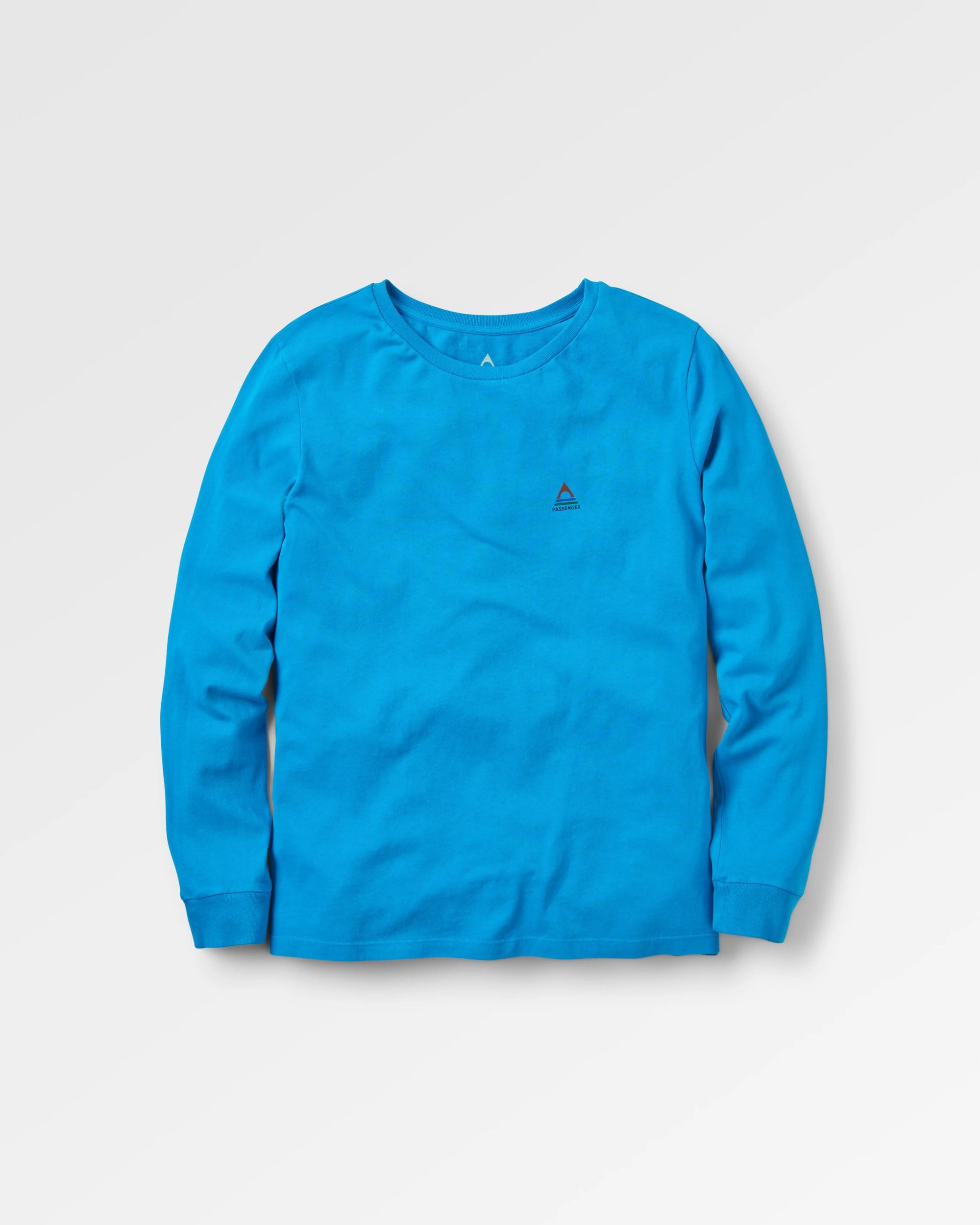 Classic Recycled Cotton LS T-Shirt - Bluejay - Flatlay