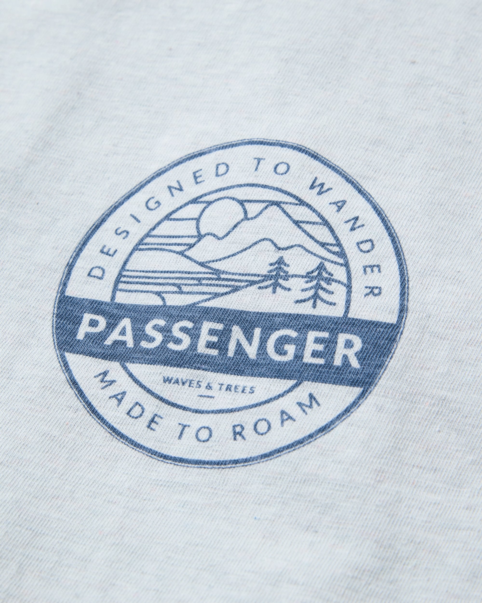 Odyssey Recycled Cotton T-Shirt - Ice Blue - Flatlay