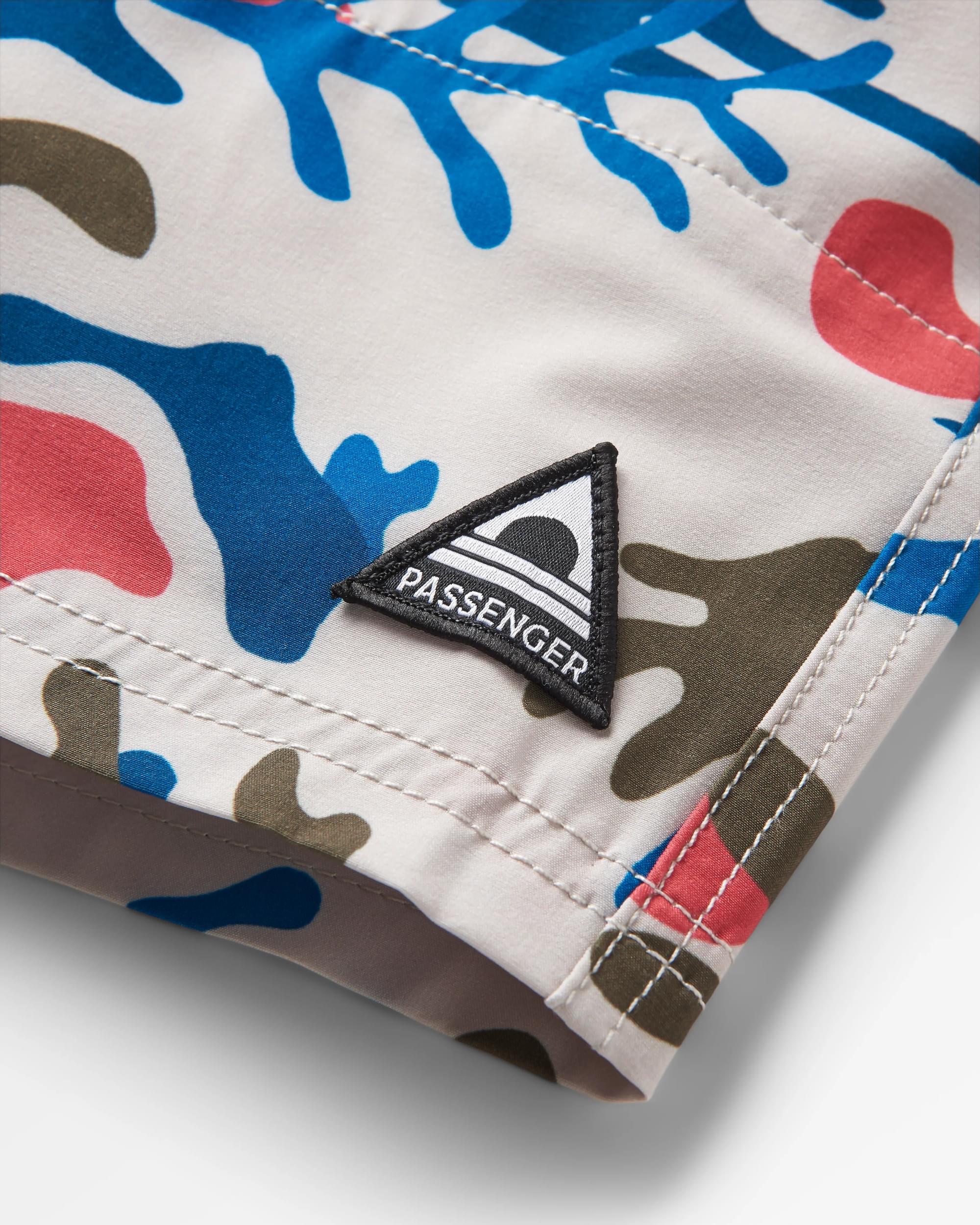 Porto Recycled All Purpose Swim Short - Seaweed Camo Pebble Grey - Flatlay