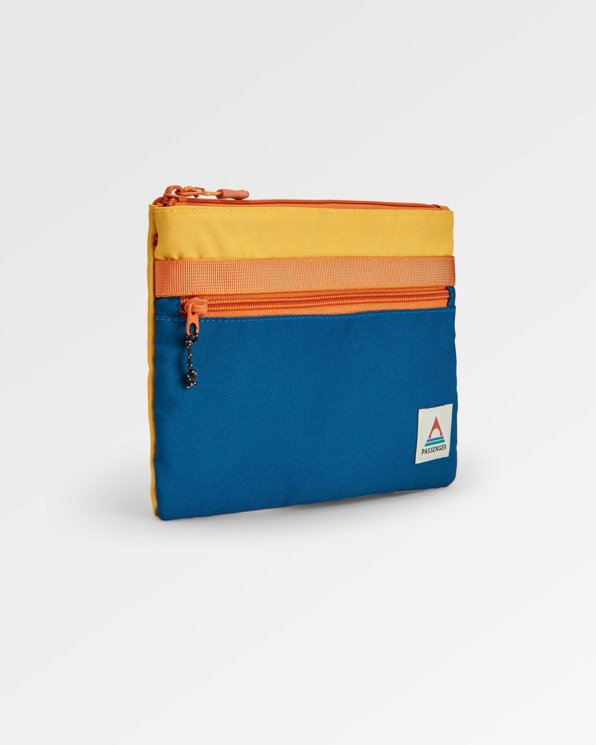 Essentials Recycled Pouch - Tidal Blue Orange Multi - Flatlay